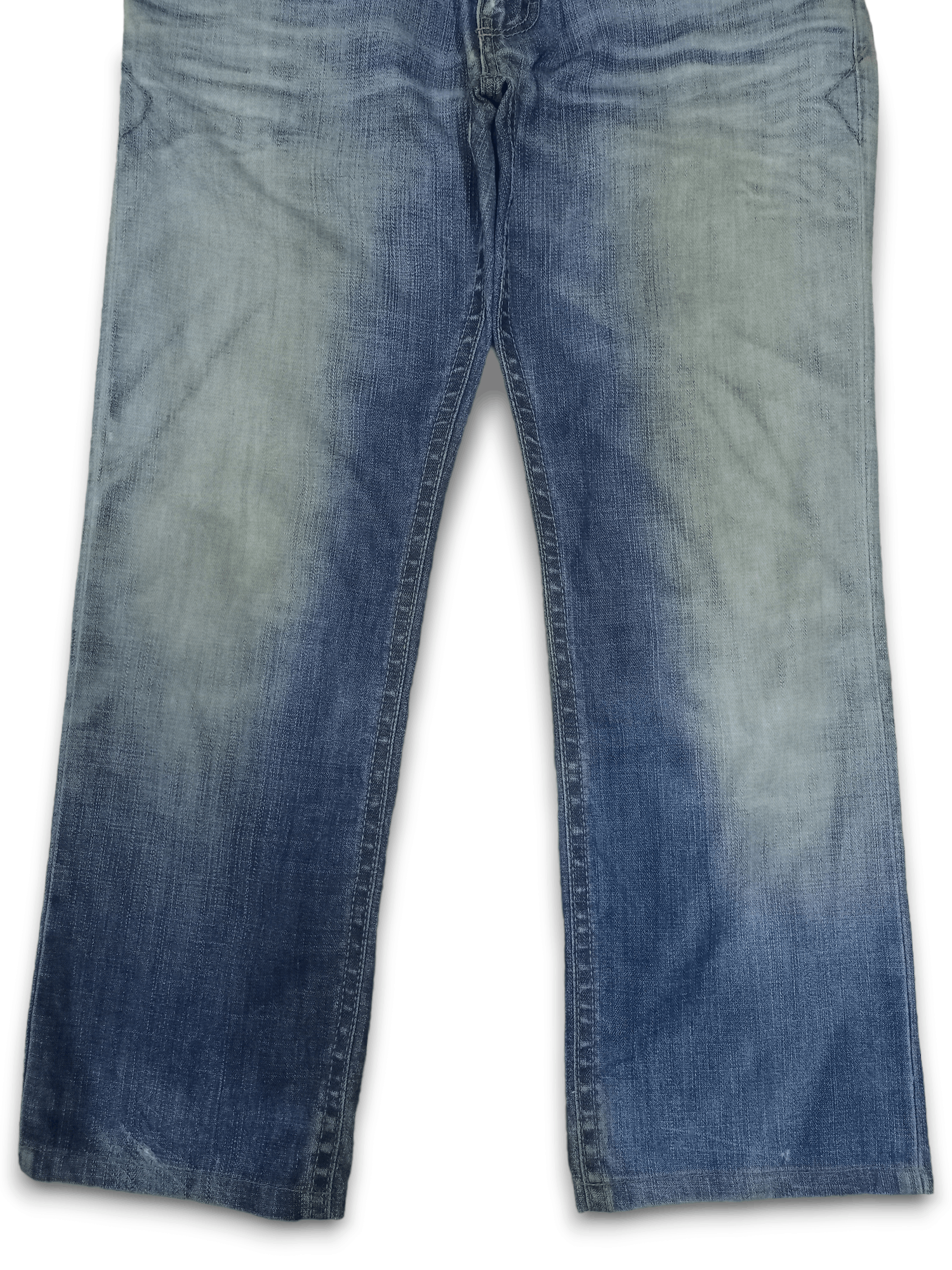 Japanese Brand SALES🔥Vintage Japanese Brand Blue Wash Distress Baggy Jeans Size US 34 / EU 50 - 6 Thumbnail