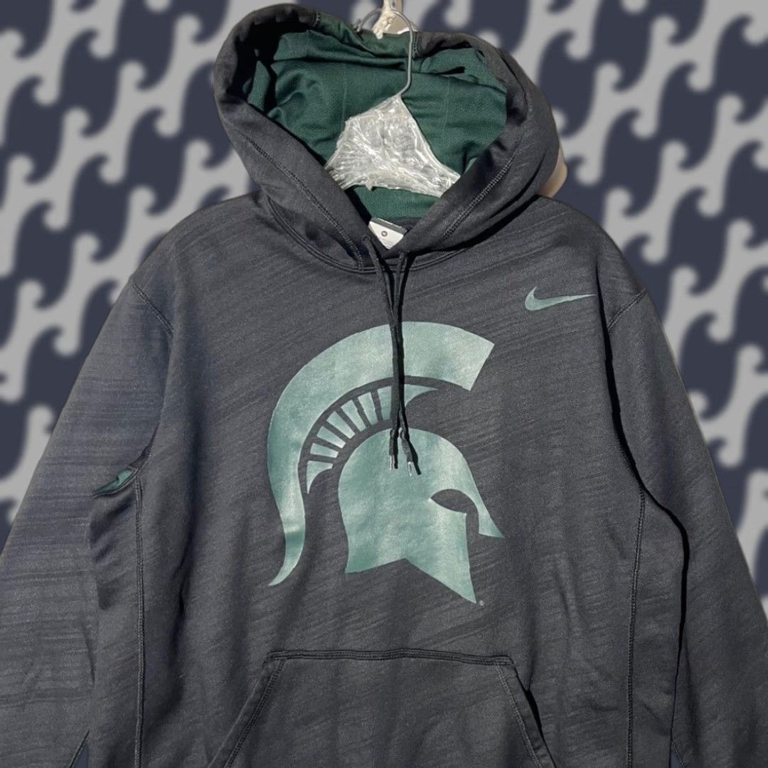 Nike Nike Michigan State Spartans Therma Fit Hoodie Pullover Mens M Gray Sweatshirt Size US M / EU 48-50 / 2 - 1 Thumbnail