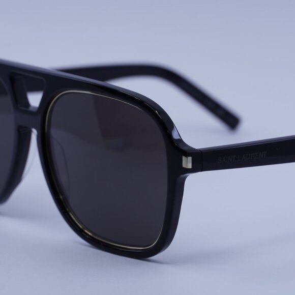 Saint Laurent Paris 🕶️ New Saint Laurent SL602 RIM 001 Sunglasses - Black Frame Size ONE SIZE - 10 Thumbnail