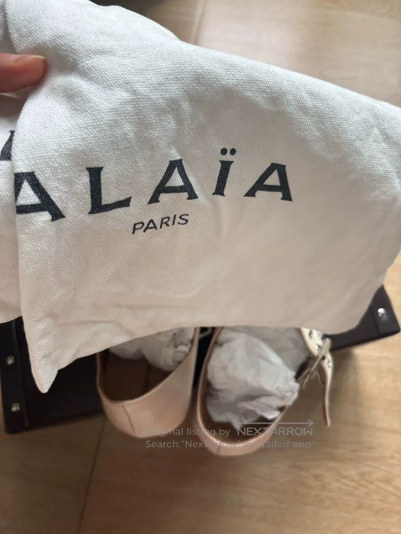 Alaia Alaia Lace-Up Ballet Shoes, Beige Size US 6.5 / IT 36.5 - 6 Thumbnail