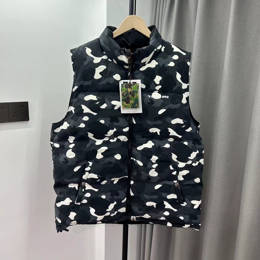 Bape COLOR CAMO SHARK VESCOAT DOWN JACKET Size US XL / EU 56 / 4 - 1 Thumbnail
