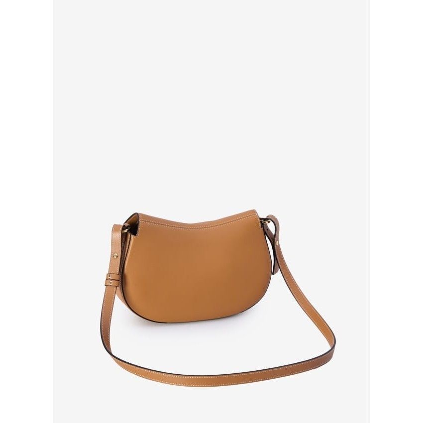 Valentino VALENTINO GARAVANI Ohval Small Brown Leather Shoulder Bag Ne Size ONE SIZE - 5 Thumbnail