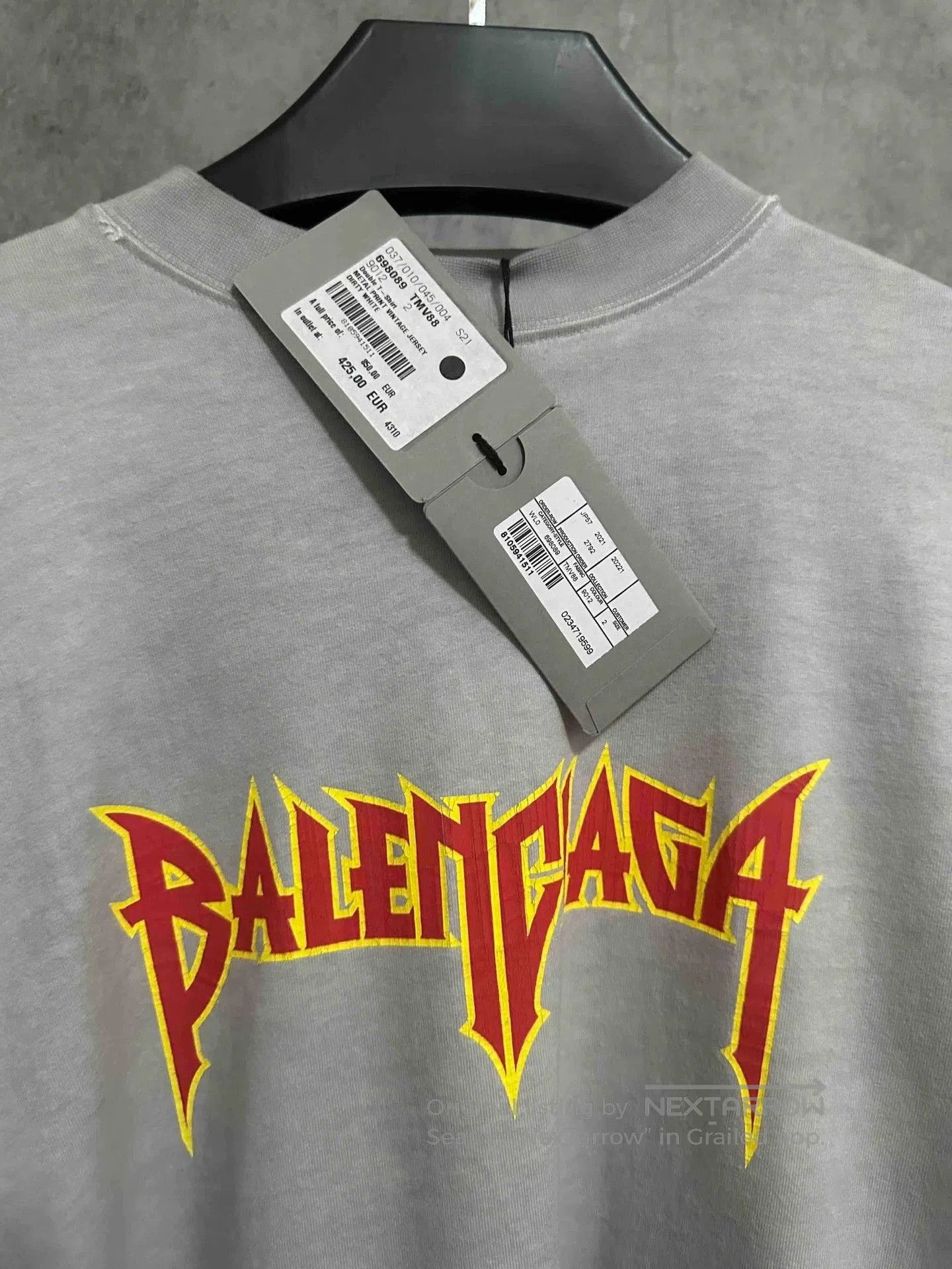Balenciaga Balenciaga Gray Band Print Layered Longsleeve. Size US XXL / EU 58 / 5 - 2 Thumbnail