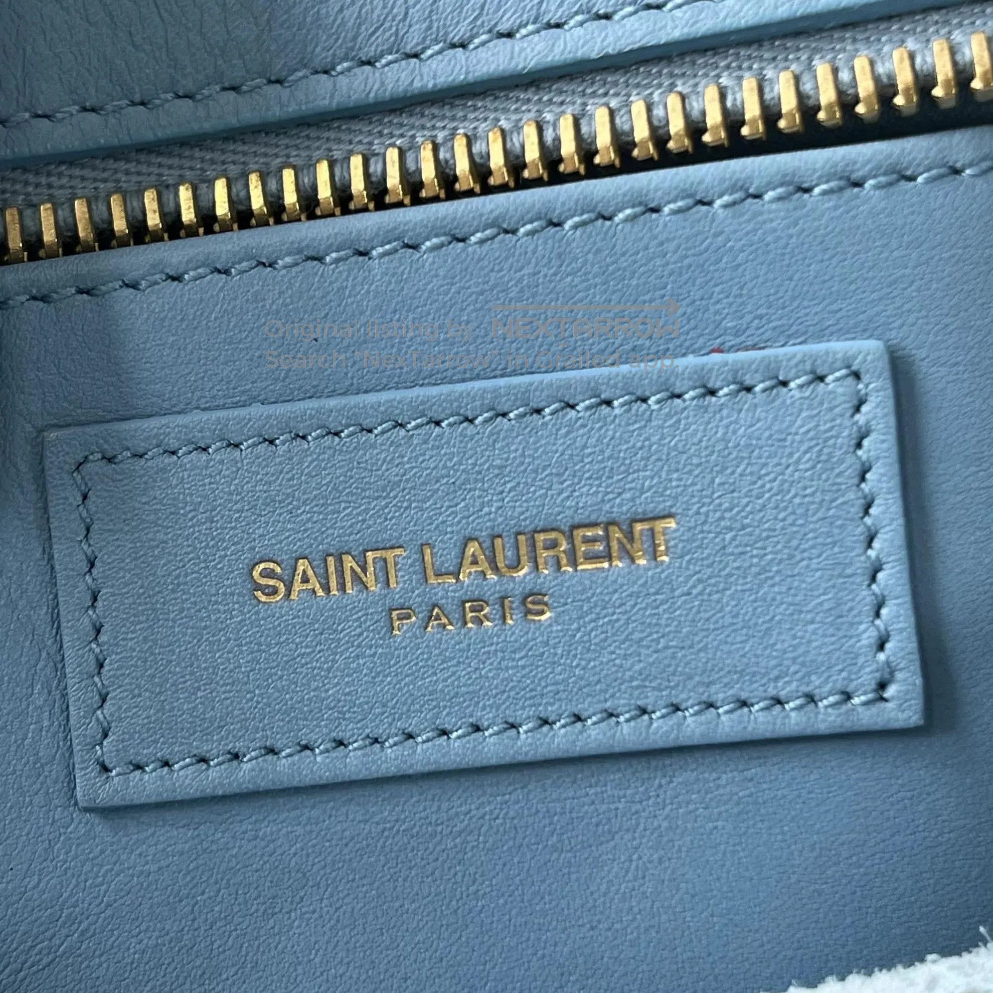 Saint Laurent Paris Saint Laurent blue cabas tote crossbody 30x20.5x14 5536/ Size ONE SIZE - 9 Thumbnail