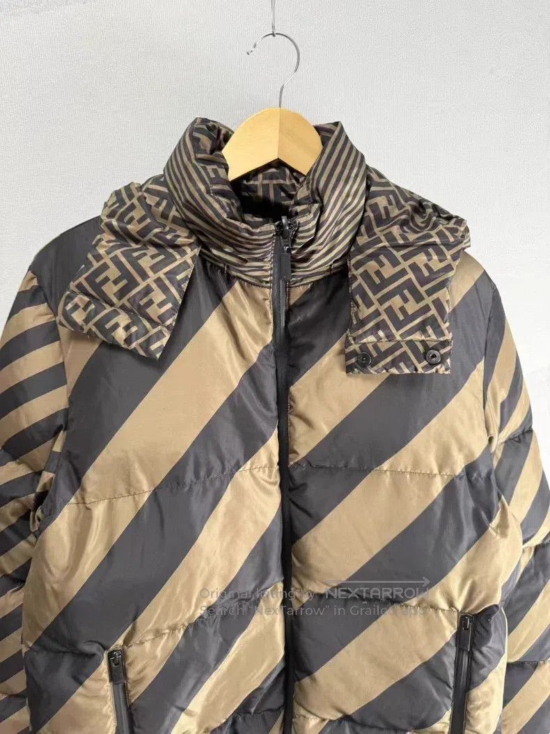 Fendi Fendi Brown double-sided wear hooded down jacket with full Size US M / EU 48-50 / 2 - 5 Thumbnail