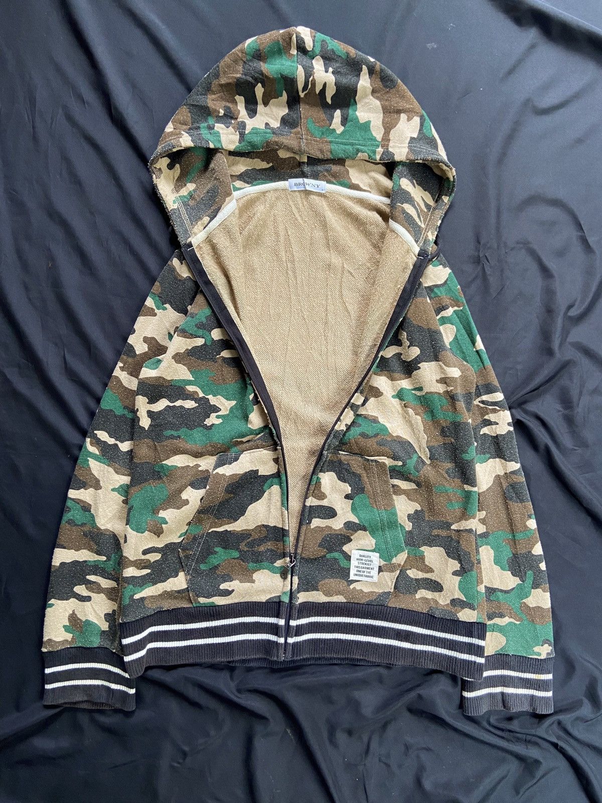 Japanese Brand BROWNY ARMY STYLE ZIP HOODIE Size US M / EU 48-50 / 2 - 2 Thumbnail