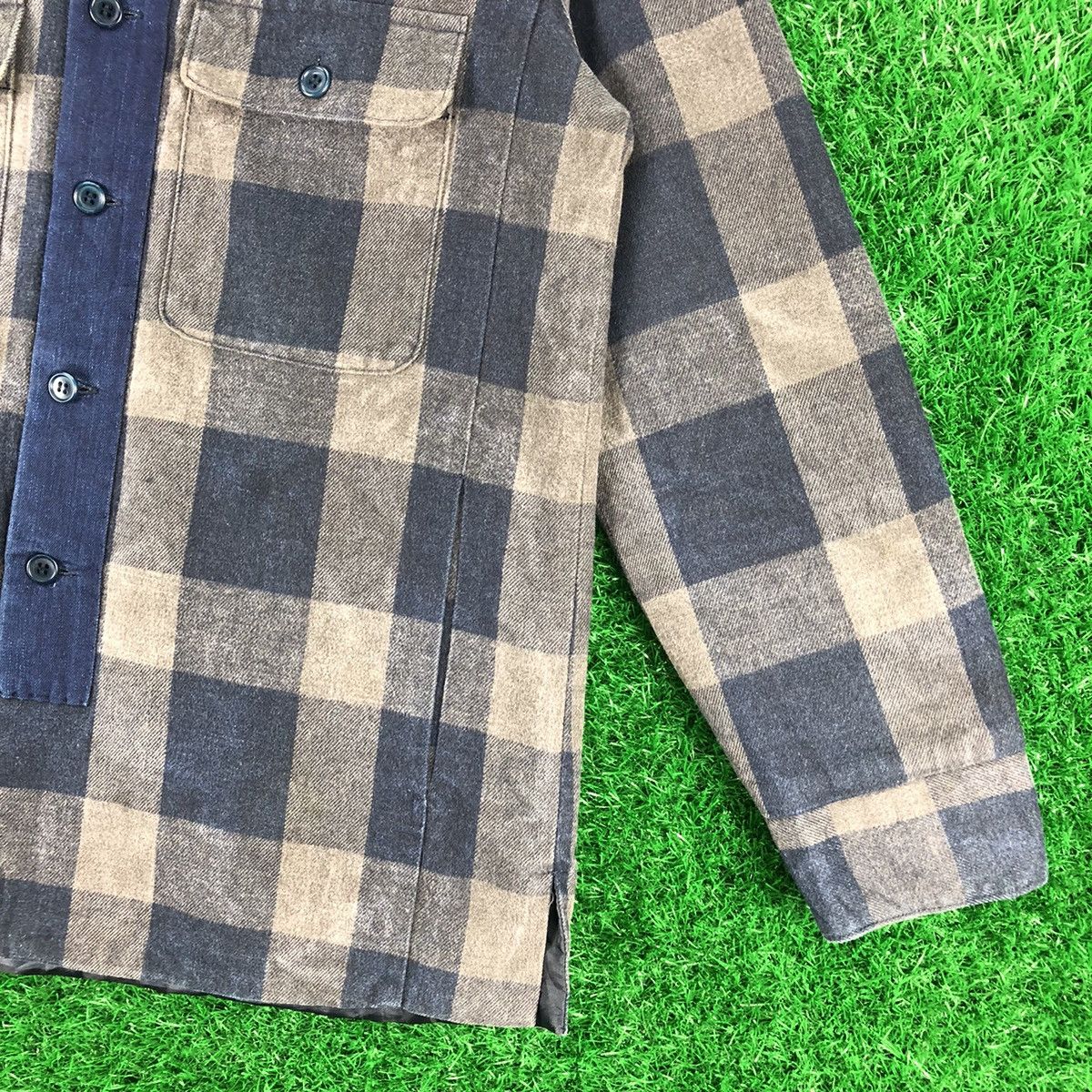 Blue Blue Japan Vintage Flannel Checkered Pure Indigo by Blue Blue Japan Size US M / EU 48-50 / 2 - 3 Thumbnail