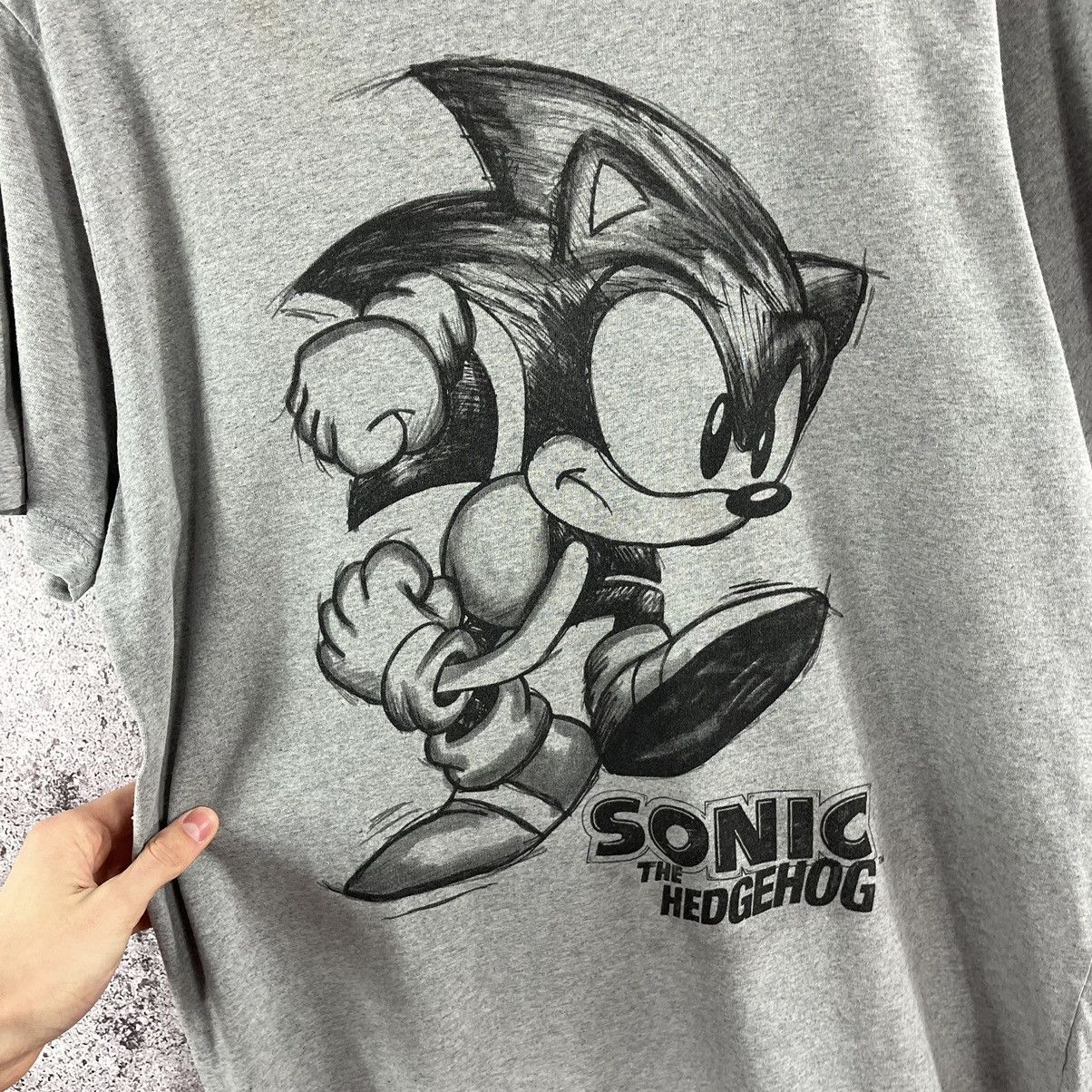 Vintage Sonic The Hedgehog Vintage Tee Grey Big Logo Size L Size US L / EU 52-54 / 3 - 6 Thumbnail