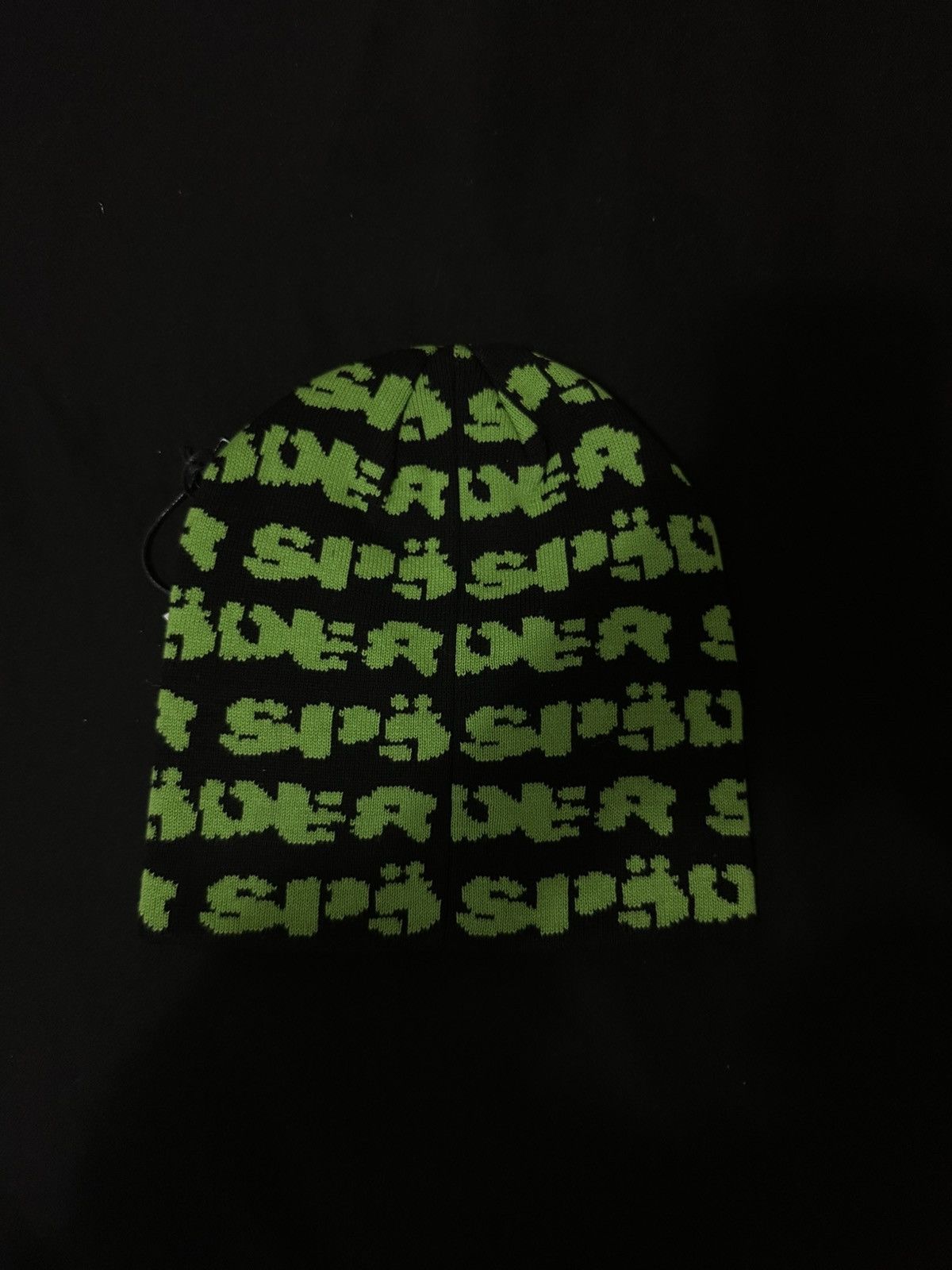Sp5der Sp5der Fuzzy Logo Skully ‘Black / Green’ Size ONE SIZE - 2 Thumbnail