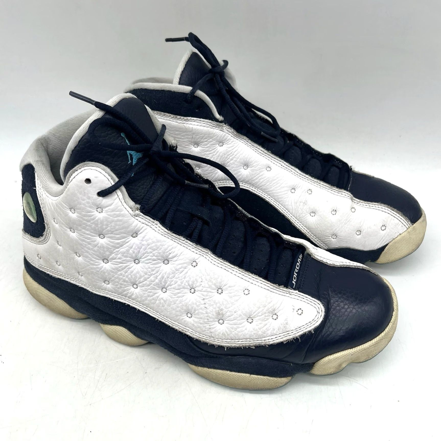 Jordan Brand Air Jordan 13 Retro Obsidian 2021 White Navy Blue Men’s 12 Shoe 414571-144 Size ONE SIZE - 4 Thumbnail