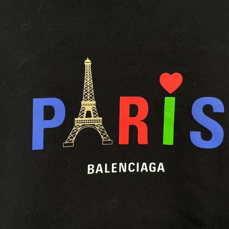 Balenciaga Balenciaga Colorful Eiffel Tower Fake Two-Piece Long Sleev Size US XS / EU 42 / 0 - 5 Thumbnail