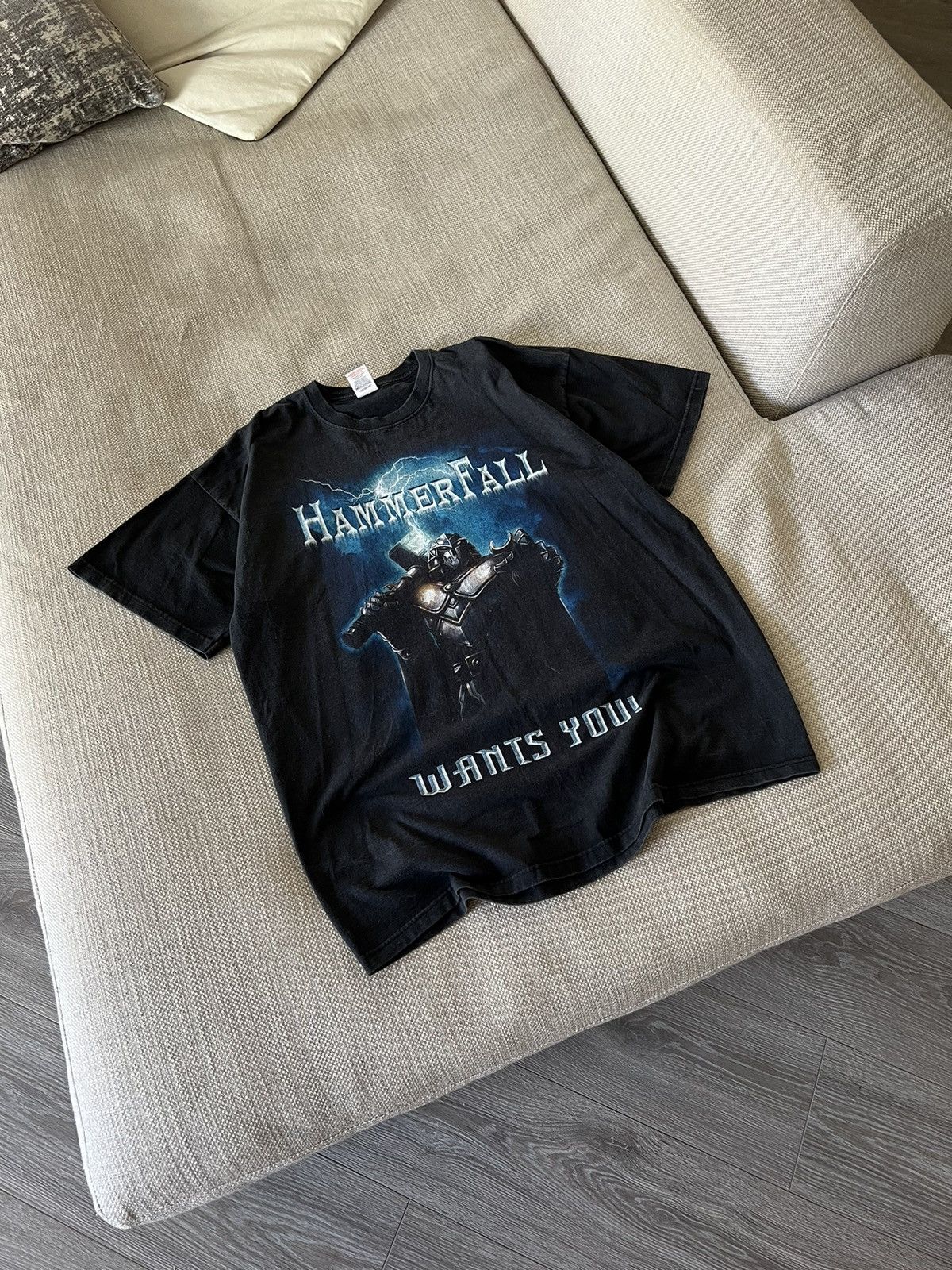 Band Tees × Vintage Vintage 💥 Hammer Fall Band Tee Size US XL / EU 56 / 4 - 3 Thumbnail
