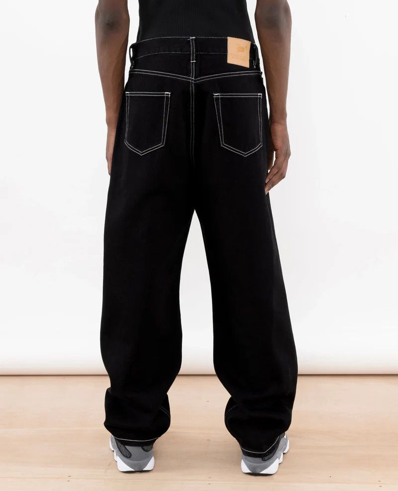 Patta o1mle0426 Patta Contrast Stitch Loose Denim Pants in Black Size US 28 / EU 44 - 3 Thumbnail