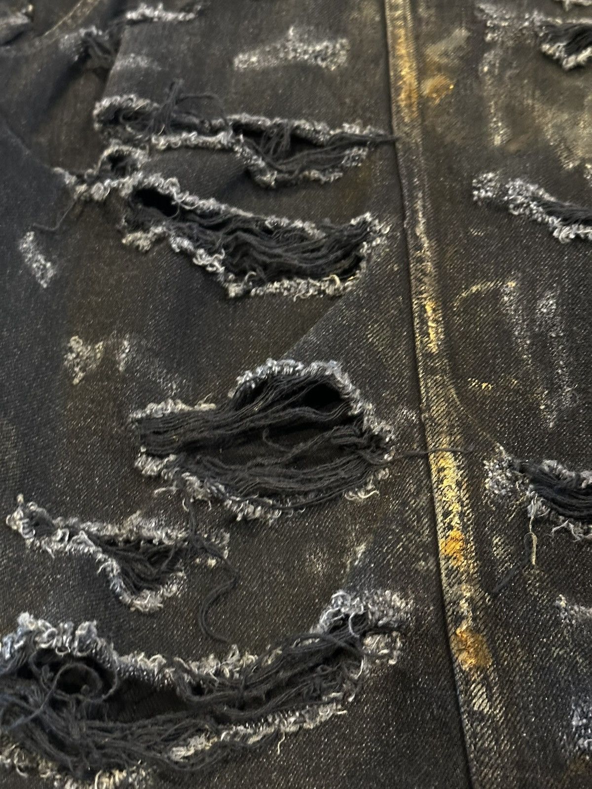 Balenciaga Balenciaga “Mud Show” Thrashed Oversized Black Denim jacket Size US XL / EU 56 / 4 - 24 Thumbnail
