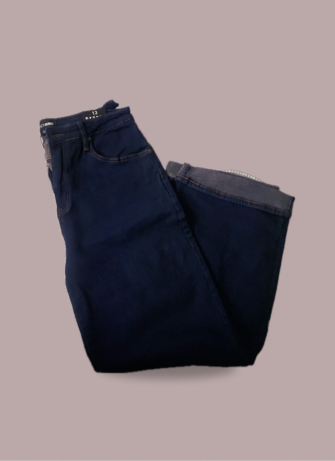 Fashion Nova Poppin' Off Stretch Baggy Jeans - Dark Wash Size 34" / US 12 / IT 48 - 2 Thumbnail