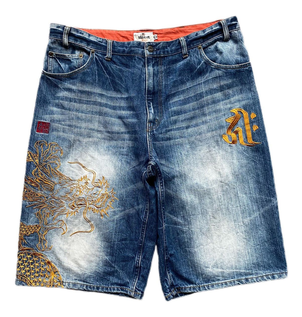 Japanese Brand × Kamakura ❌SOLD OUT❌ KARAKURI TAMASHI Sukajan Embroidery Dragon Pants. Size US 38 / EU 54 - 2 Thumbnail