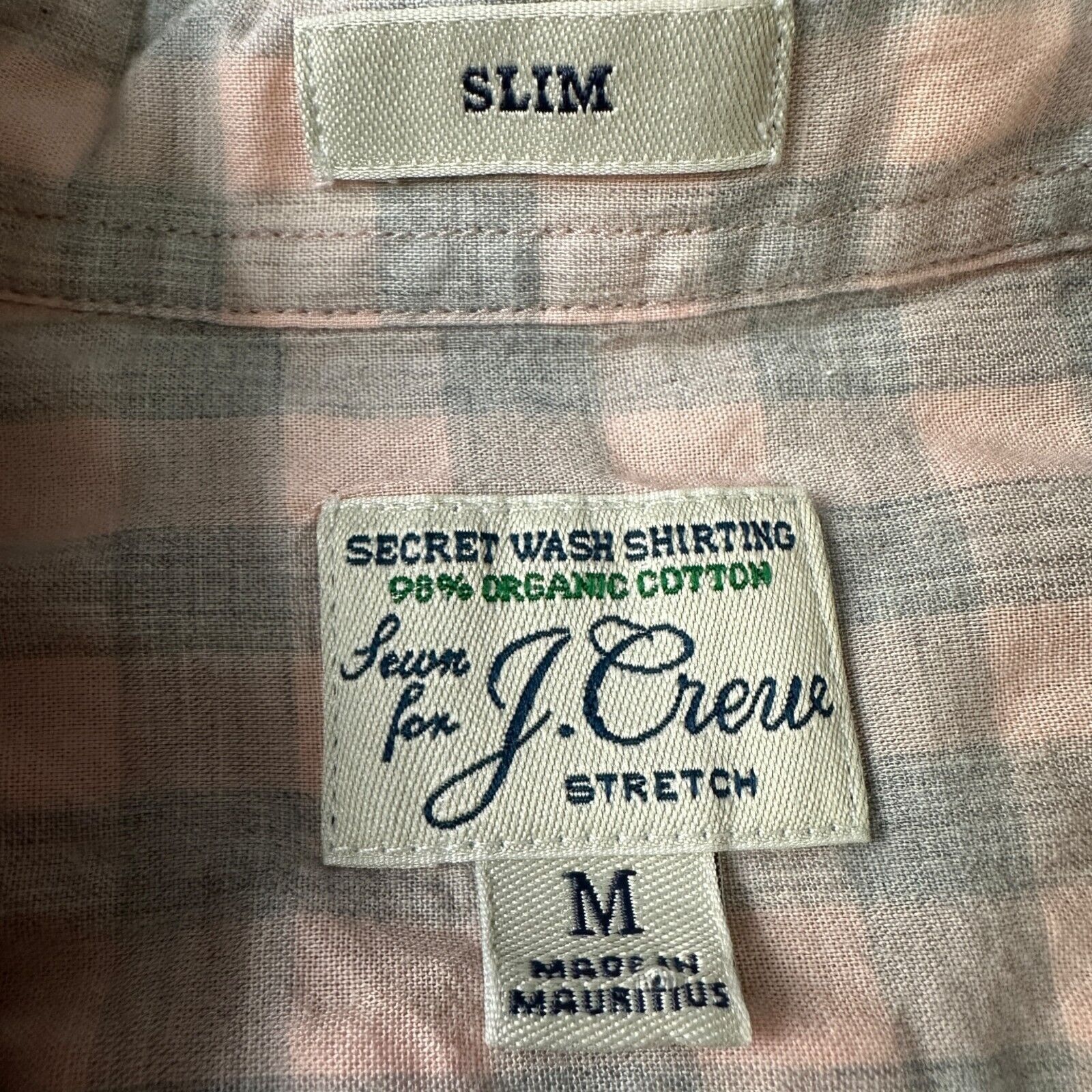 J.Crew J.Crew Shirt Men's Medium Pink Bluish Gray Plaid Button Down Size US M / EU 48-50 / 2 - 6 Thumbnail