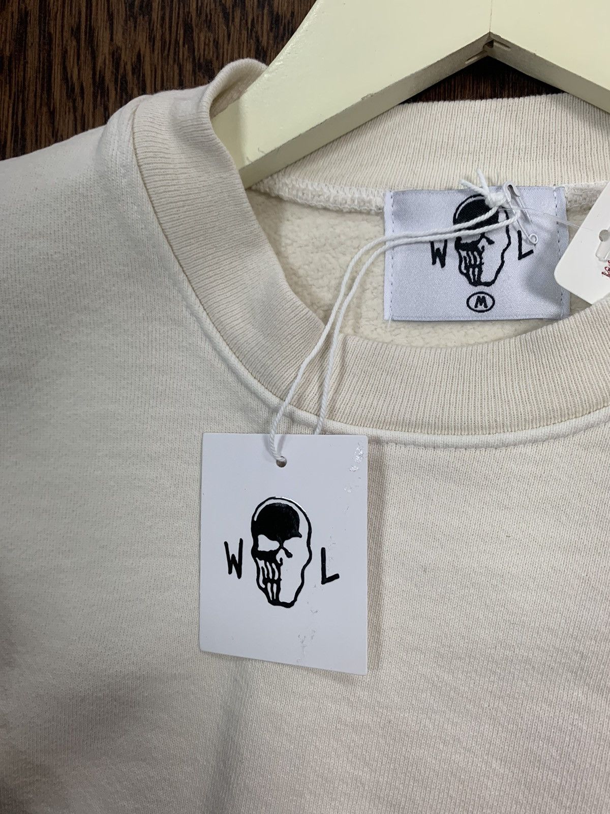 image of Warren Lotas “Here Lies” Crewneck in Beige, Men's (Size Medium)