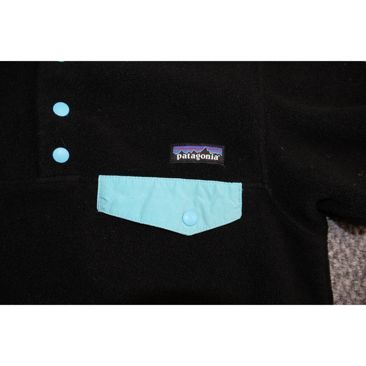 Patagonia Vintage Patagonia Black Synchilla Snap T Pullover Blue Trim Size XS / US 0-2 / IT 36-38 - 5 Thumbnail