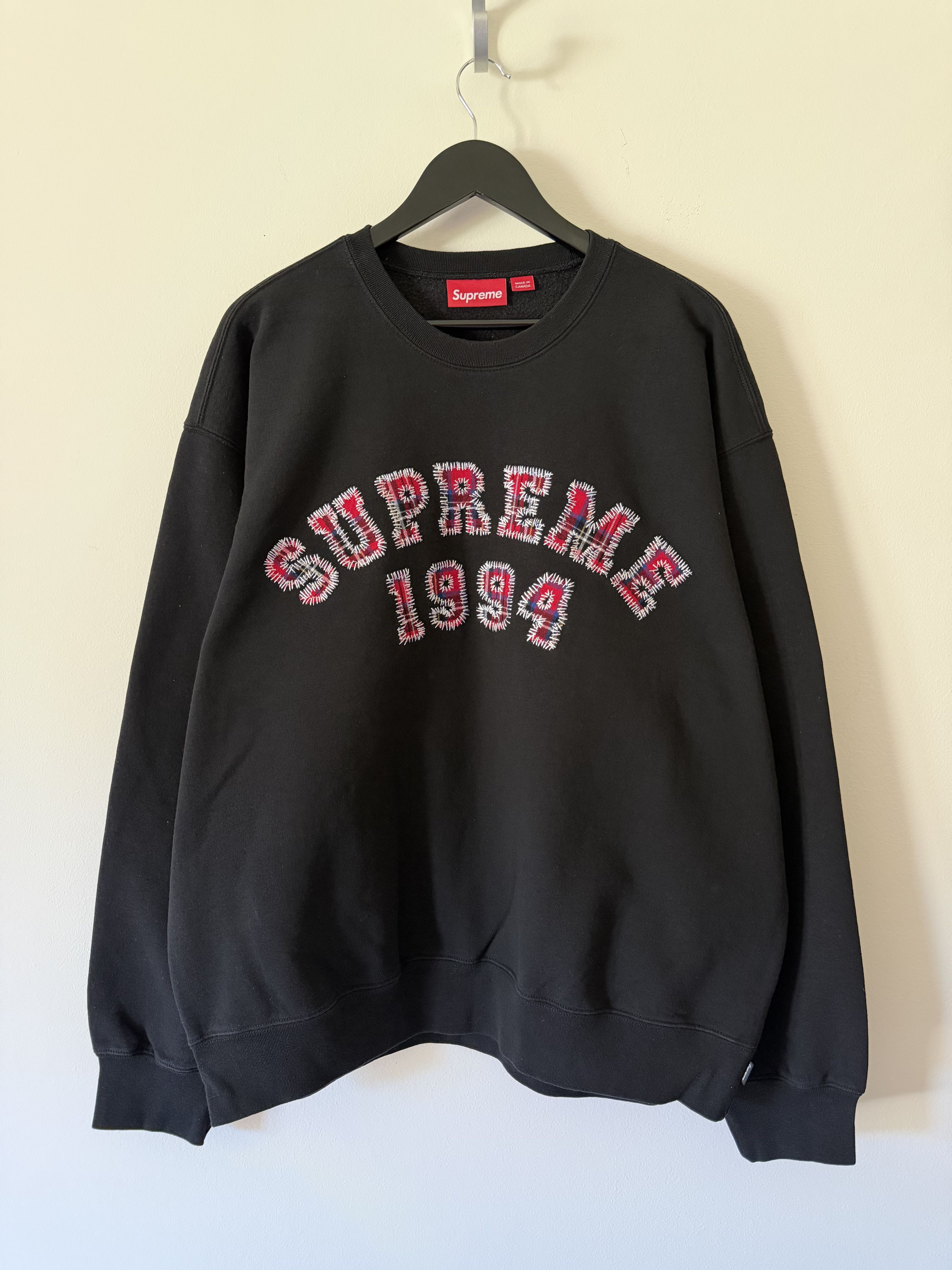 Supreme Supreme Arch Logo Hoodie Plaid | Grailed
