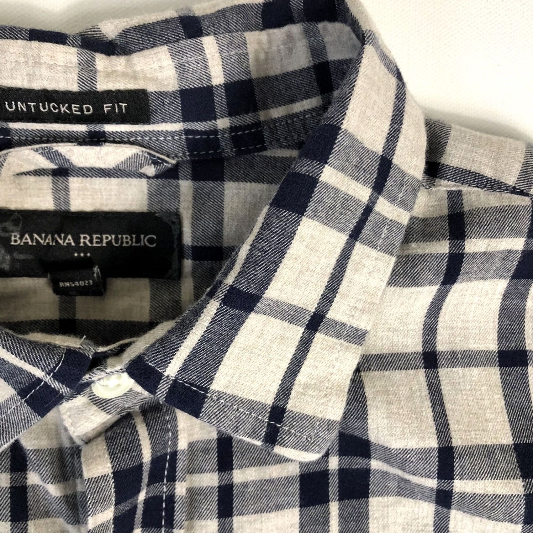 Banana Republic Banana Republic Shirt Mens L Gray Plaid Flannel Long Sleeve Button-Up Casual Cotton Regular H92 Size US L / EU 52-54 / 3 - 5 Thumbnail
