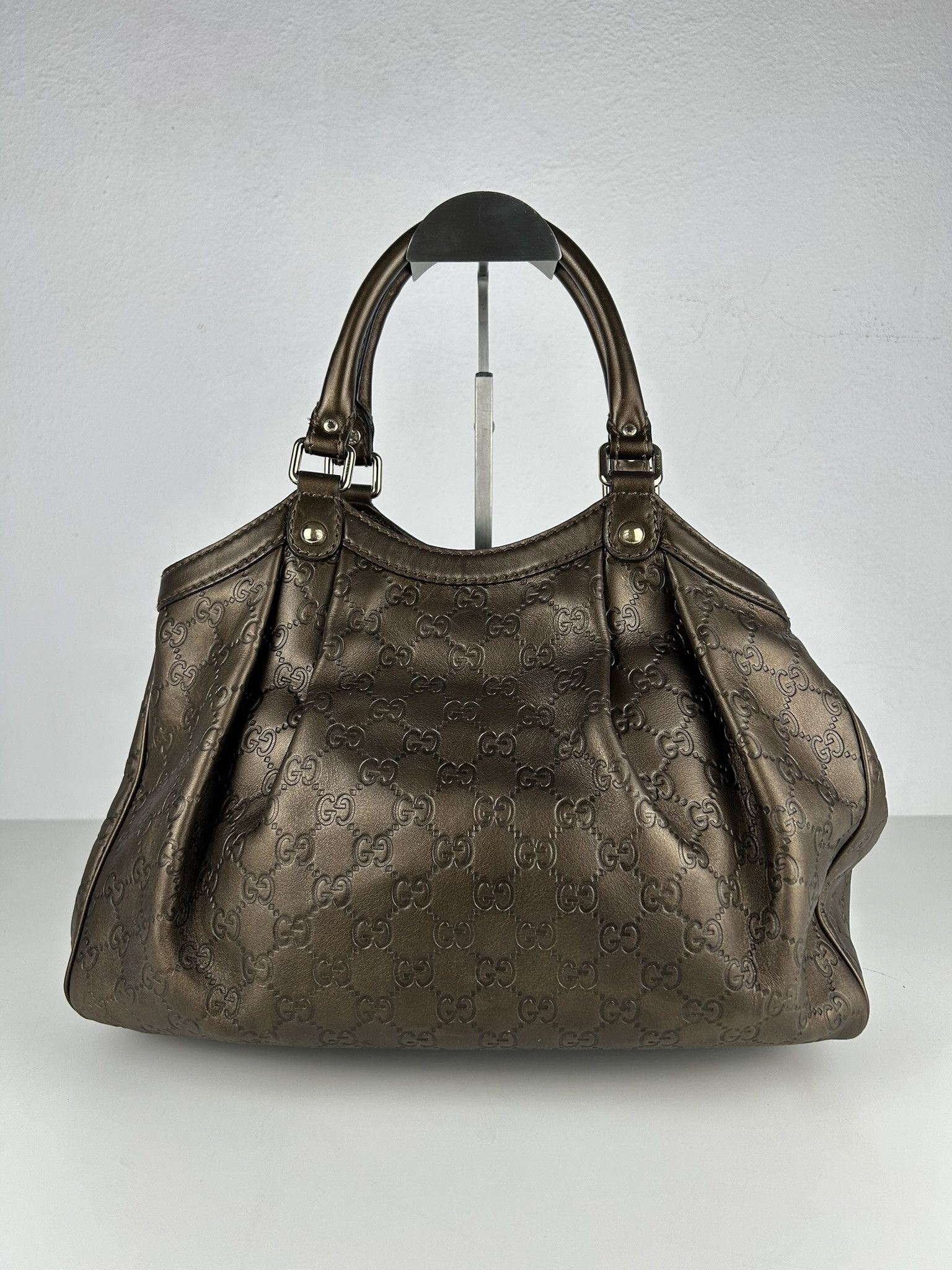 Gucci Gucci guccissima sukey medium size leather handbag Size ONE SIZE - 2 Thumbnail