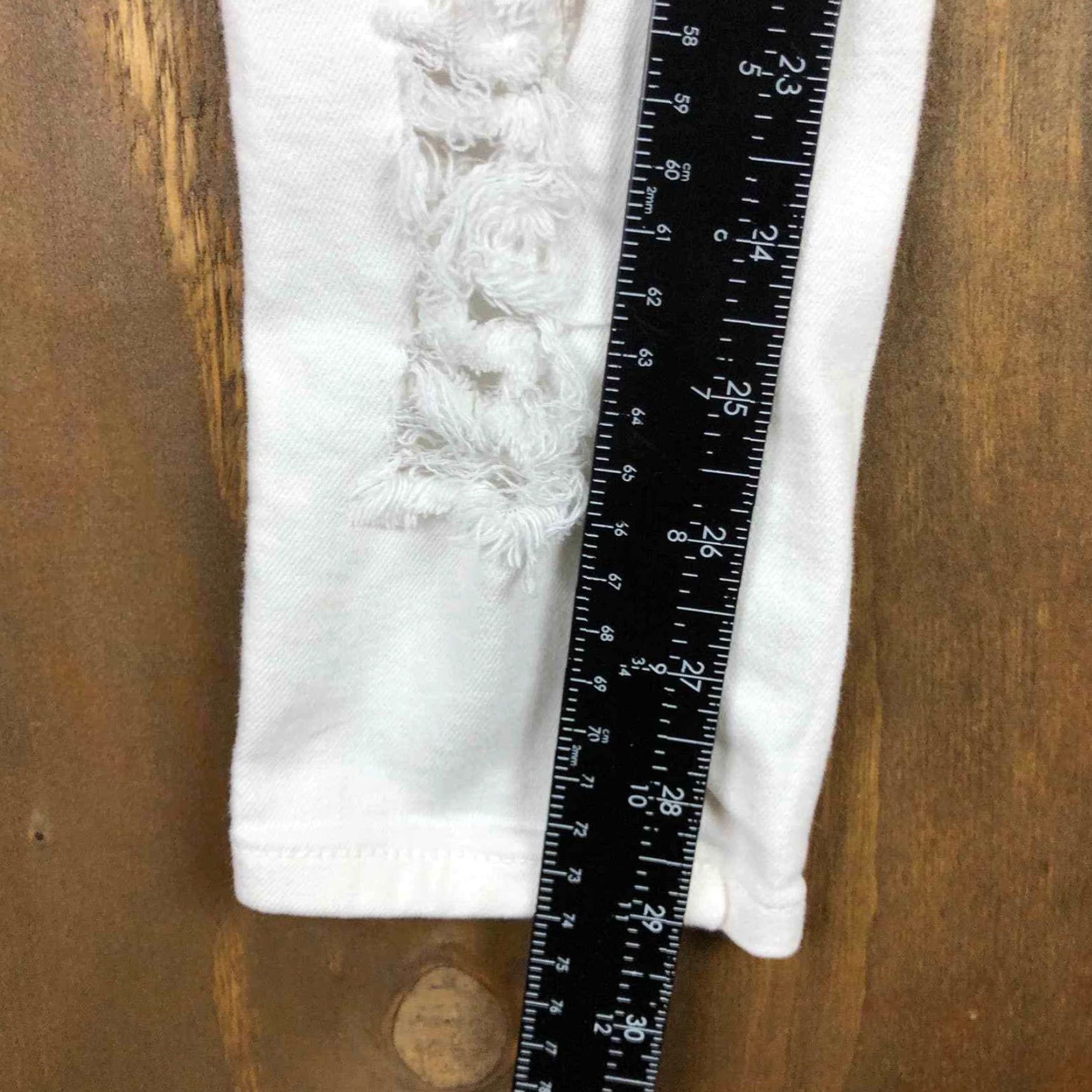 Thrasher Vibrant MIU Womens Jeans White Skinny Thrashed Destroyed Bikercore Stretch 3 Jeans Women Slim White Distressed 5-Pocket Denim Size 26" / US 2 / IT 38 - 6 Thumbnail