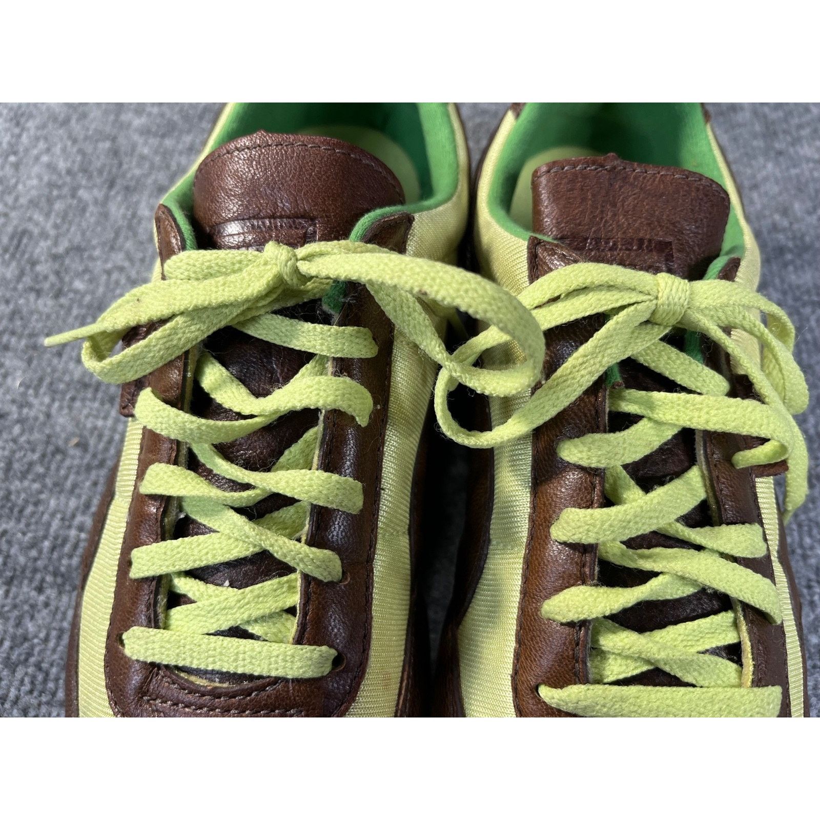 Puma Unique! VTG Puma Womens Shoes Lime Green / Brown Leather 9.5 Size US 9.5 / IT 39.5 - 6 Thumbnail