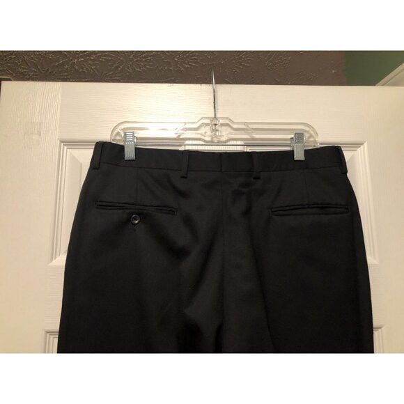 Jos. A. Bank jos.a.bank men's black 100%wool dress pants with size: 34/26 Size 34S - 3 Thumbnail