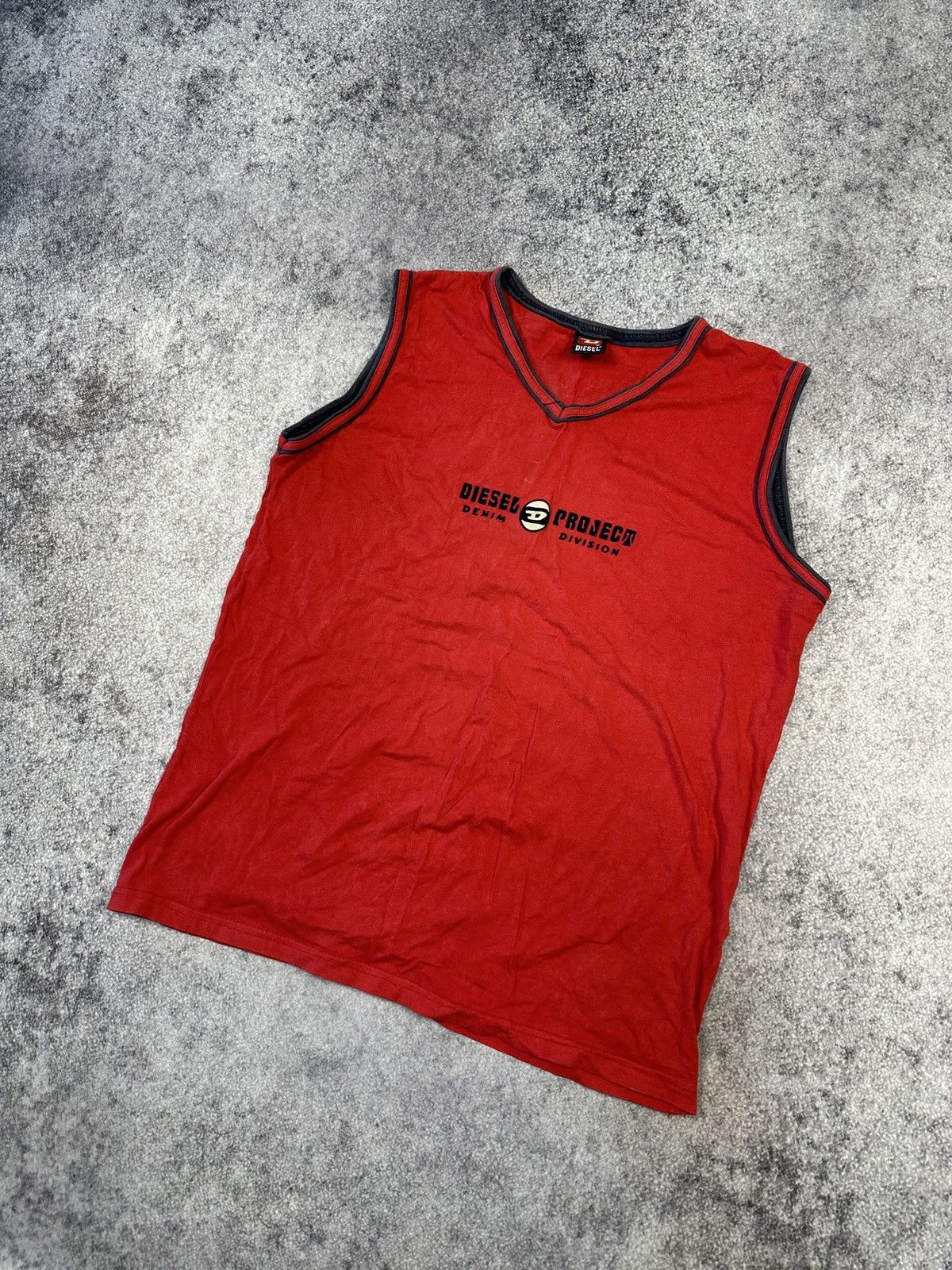 Diesel × Vintage Vintage Diesel Big Logo Tank Top Avant Garde Style USA Rare Size US M / EU 48-50 / 2 - 1 Thumbnail