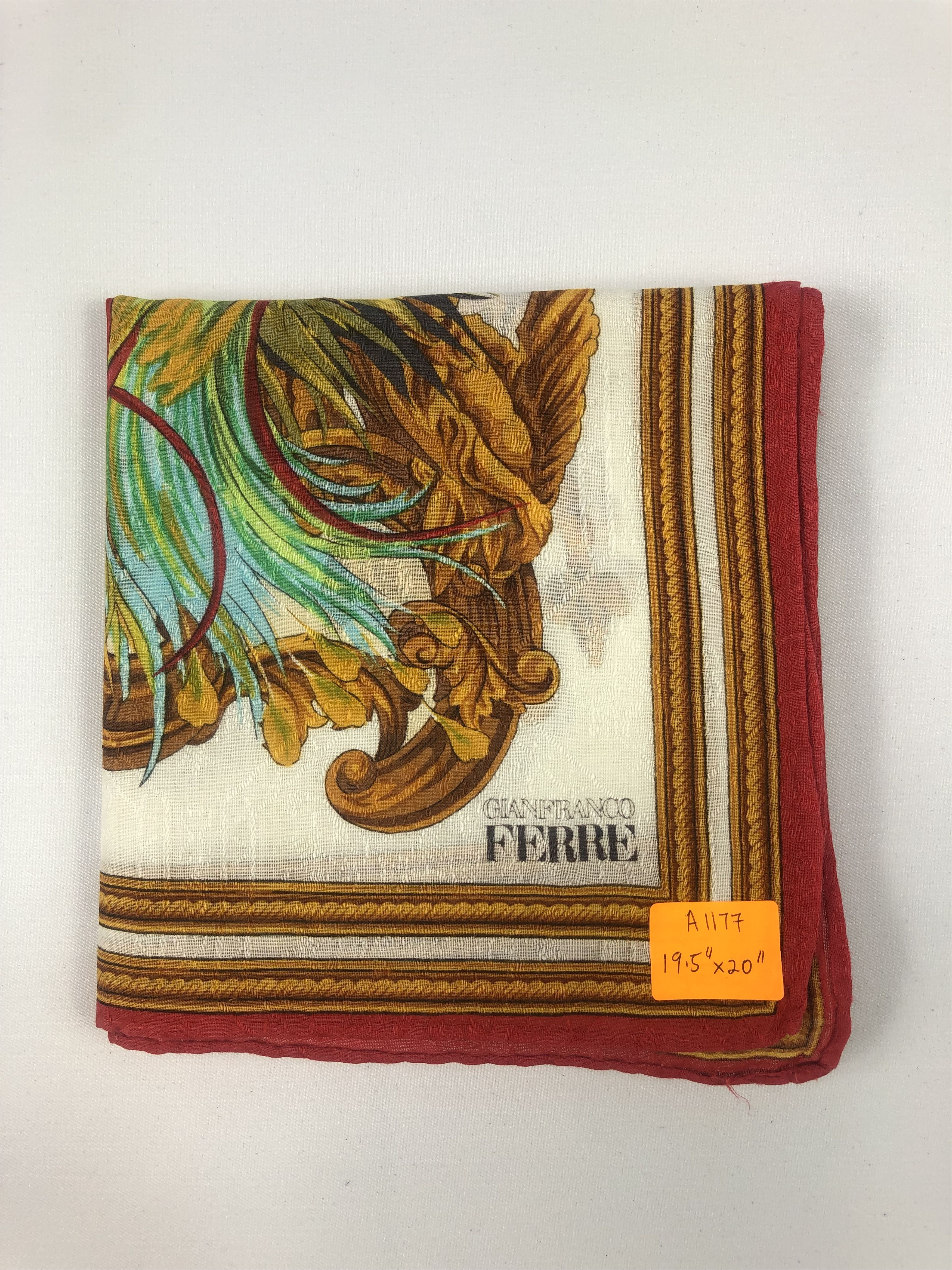 Gianfranco Ferre × Vintage Gianfranco Ferre Handkerchief / Bandana / Neckerchief Size ONE SIZE - 7 Thumbnail