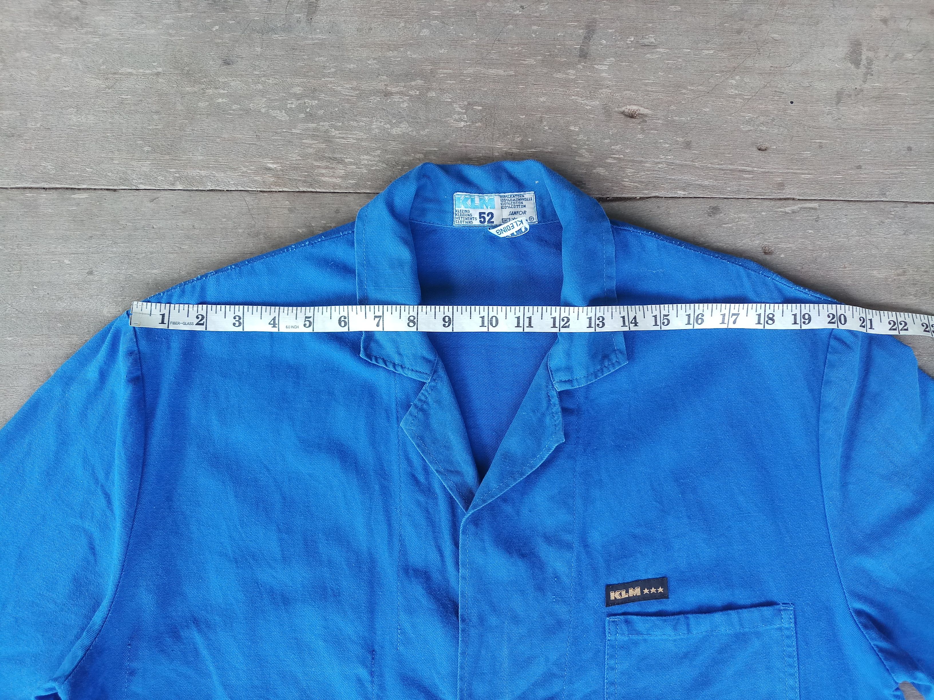 French Connection VTG 70s KLM Kleding Sanfor size 52 ,L,French work jacket Size US L / EU 52-54 / 3 - 3 Thumbnail