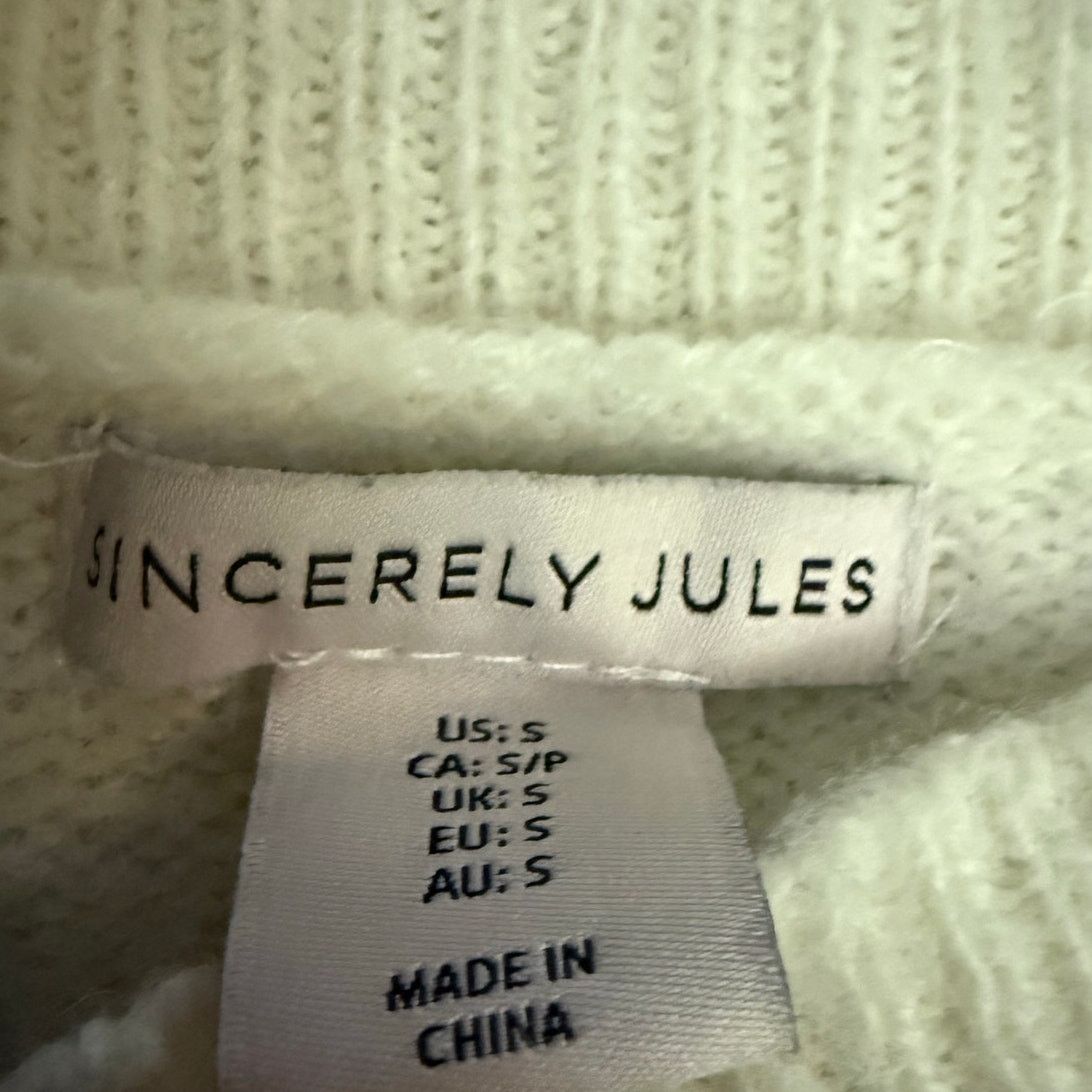 Designer Cream White Plush Long Sleeve Sweater Size S / US 4 / IT 40 - 8 Thumbnail