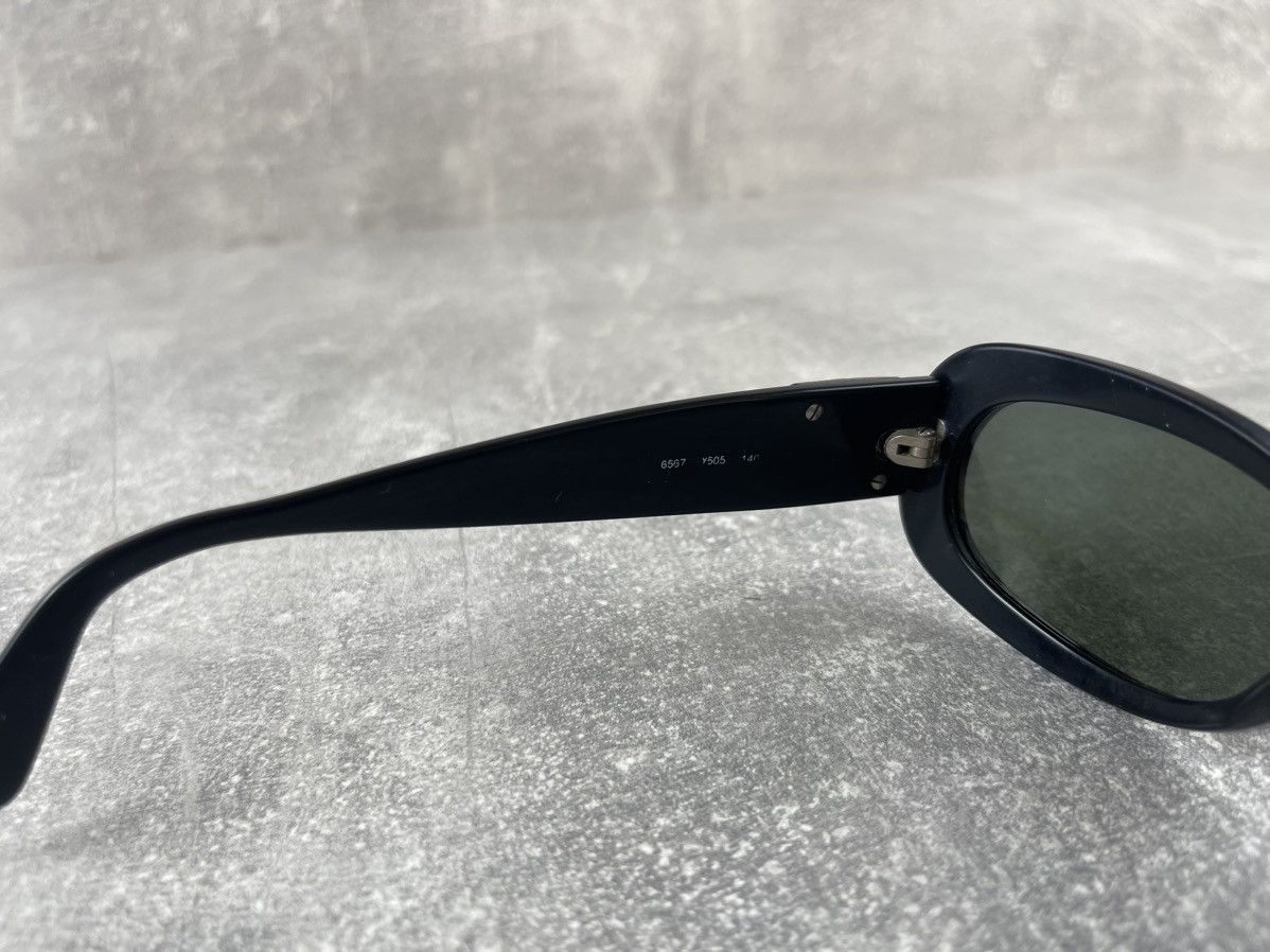 Yves Saint Laurent Yves Saint Laurent YSL Logo Oval Black Vintage Sunglasses Size ONE SIZE - 8 Thumbnail