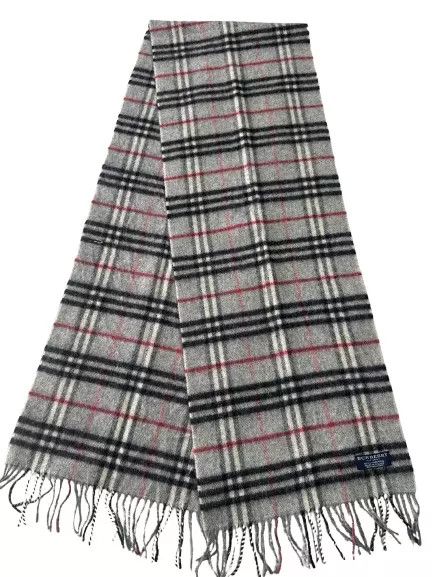 Burberry Burberry Classic Check Grey 100% Lambswool Unisex Scarf Size ONE SIZE - 1 Thumbnail