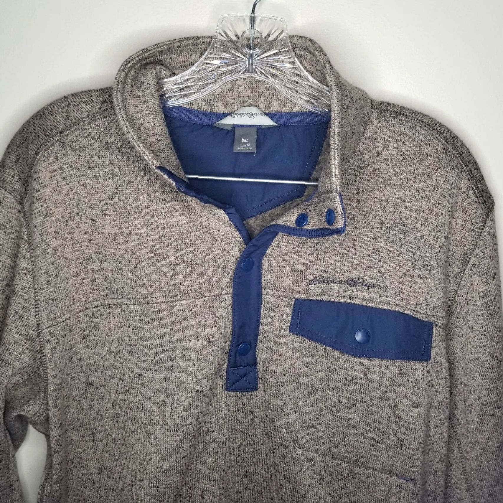 Eddie Bauer Eddie Bauer Mens Speckled Beige Long Sleeve Pullover Sweater Size M Size US M / EU 48-50 / 2 - 2 Thumbnail