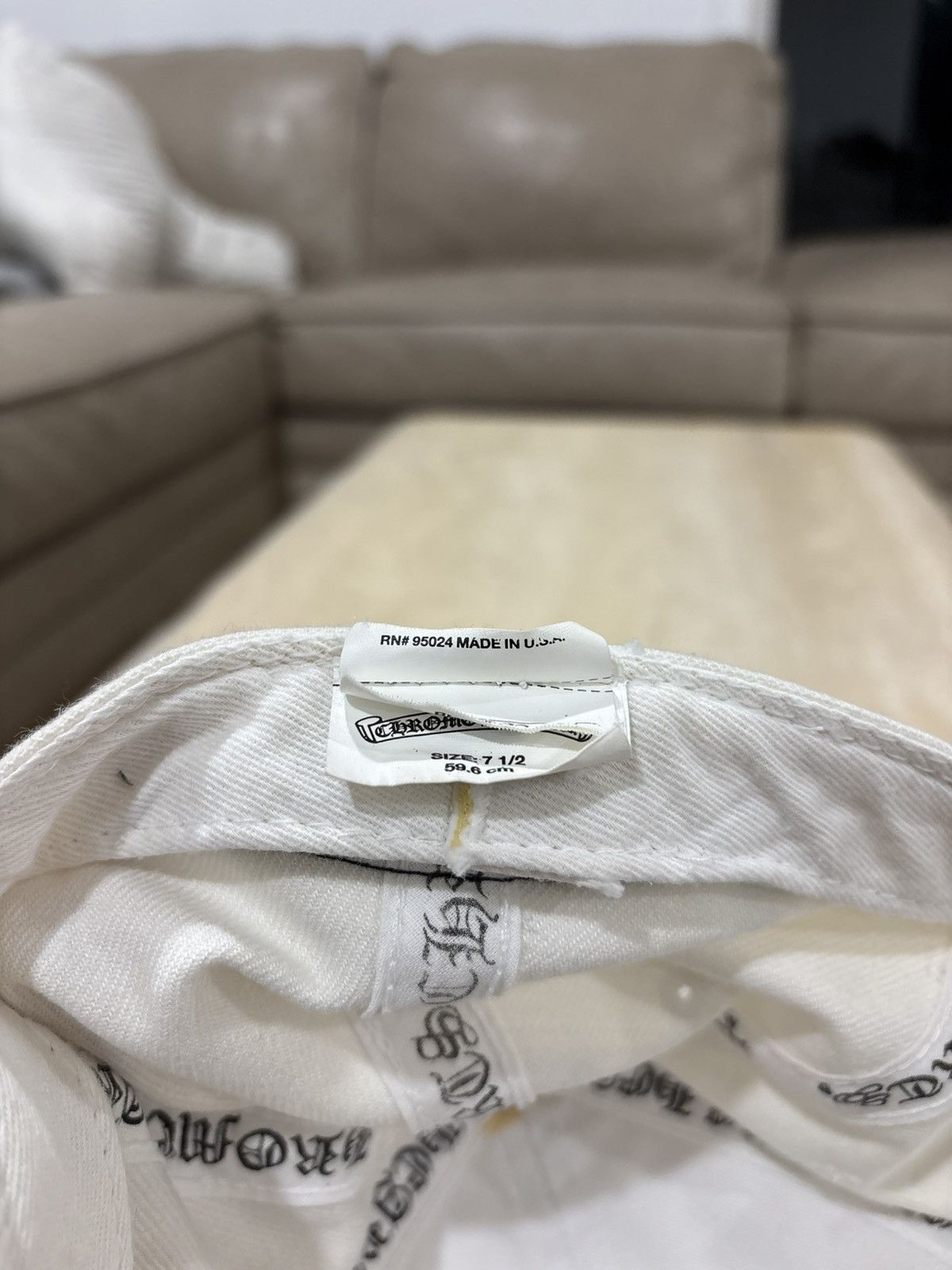 Chrome Hearts Chrome Hearts White CH Baseball Hat Size ONE SIZE - 6 Thumbnail