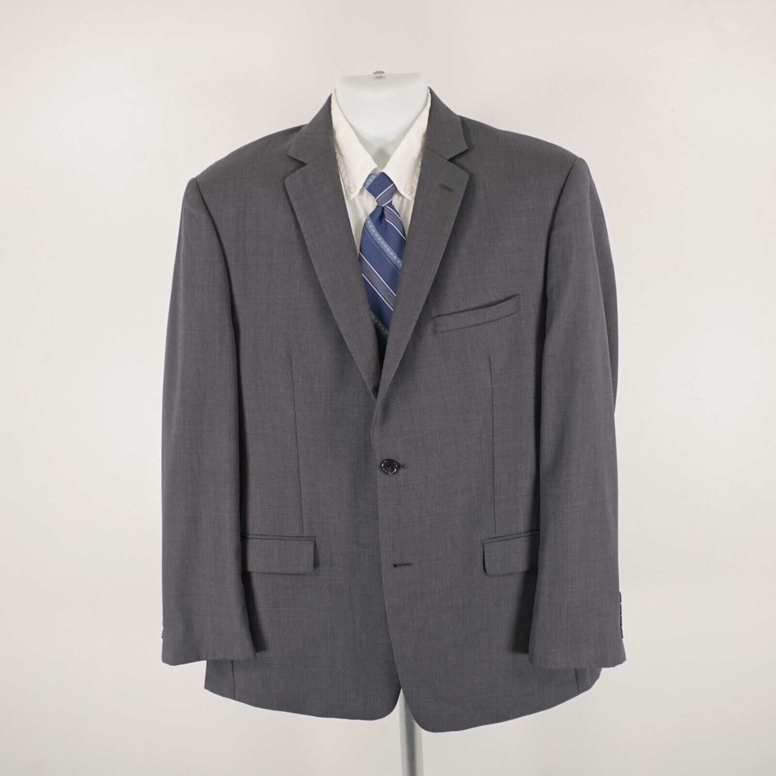 Joseph Abboud Joseph Abboud Wool Blend Gray 2 Button Blazer 42R Size 42R - 5 Thumbnail
