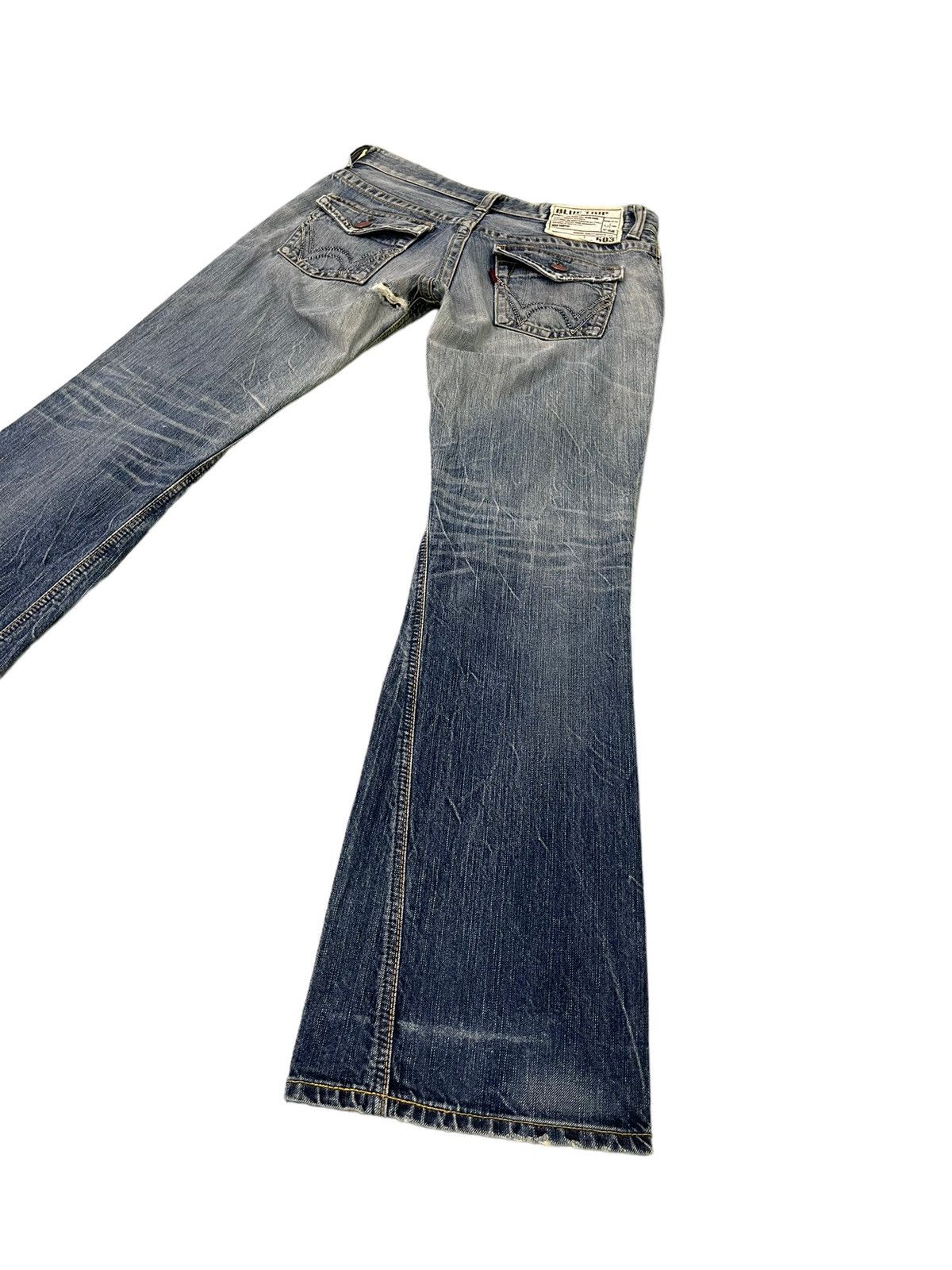 Edwin Flare Jeans Edwin Japan Distress Low Rise Boot Cut 7🟦3 Size US 30 / EU 46 - 12 Thumbnail