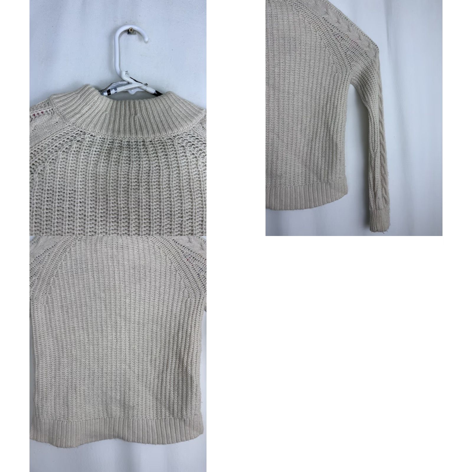 J.Crew J.CREW Sweater XS Beige Cable-Knit Pullover Women Size XS / US 0-2 / IT 36-38 - 9 Thumbnail