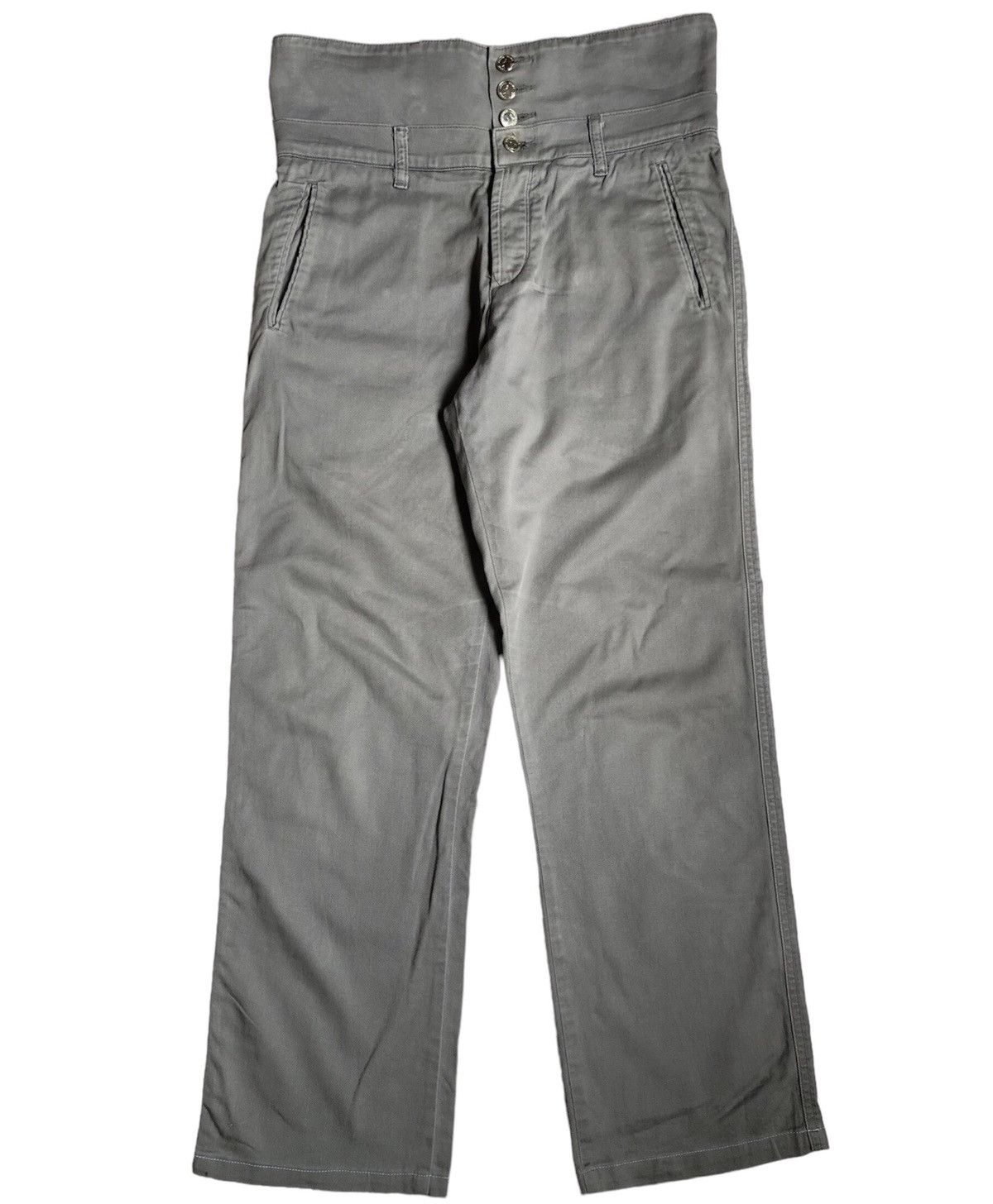 image of Cabane De Zucca x Zucca Vintage Zucca Double Waist Pants in Grey, Men's (Size 32)