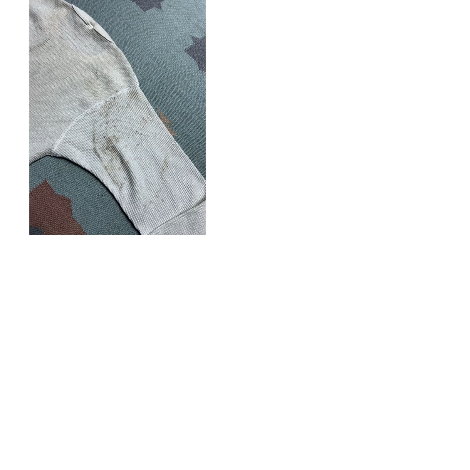 Layer 8 VINTAGE Base White Thermal Shirt Long Sleeve Knit Large Mens Size US L / EU 52-54 / 3 - 9 Thumbnail