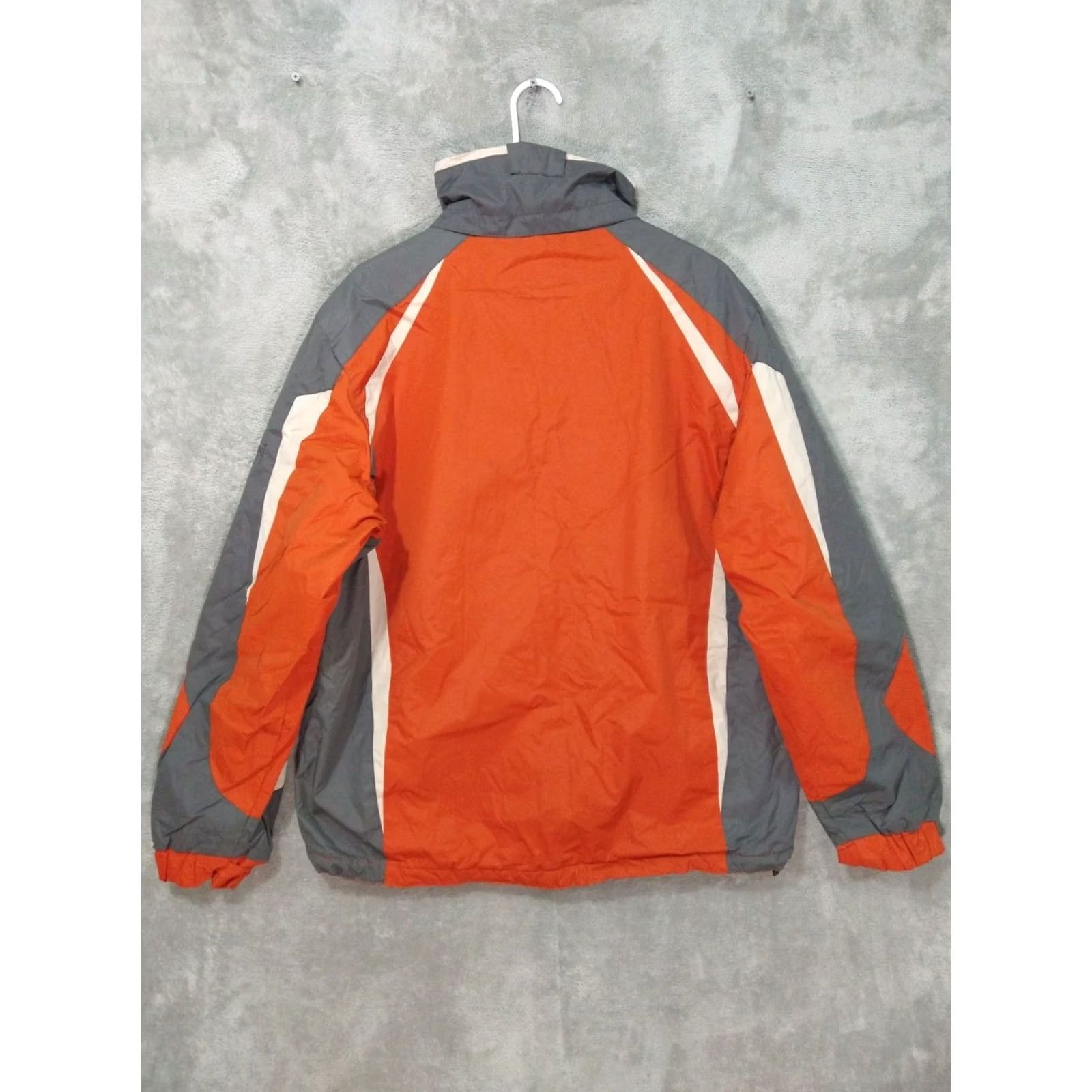 Chaps Chaps Jacket Mens M Orange Full Zip Windbreaker Lined Fleece Mock Neck Polyester Zip Stand-Up Collar Size US M / EU 48-50 / 2 - 2 Thumbnail