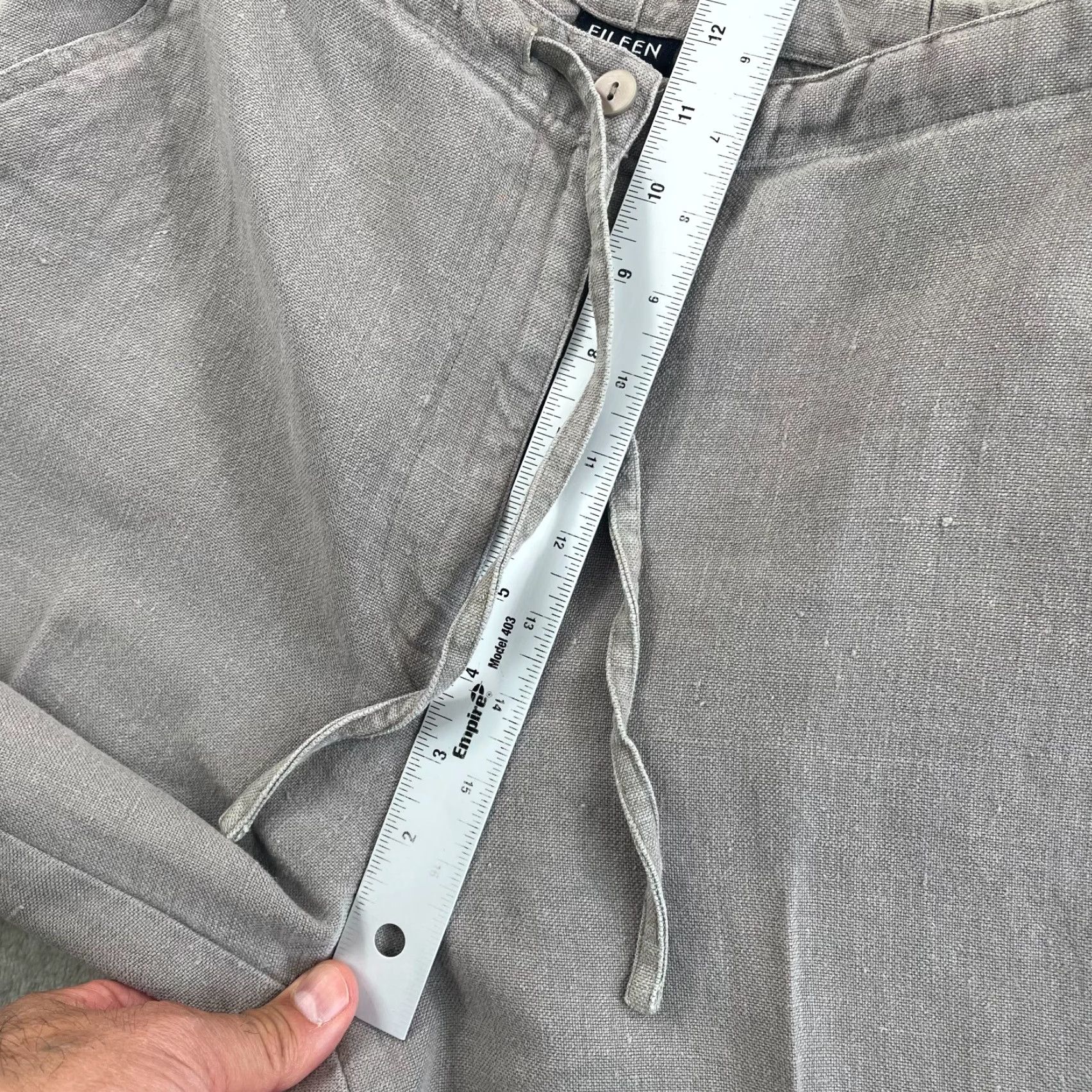 Eileen Fisher Eileen Fisher Pants Grey Women XS 100% Linen Drawstring Pockets Straight Leg Ankle Regular Size XS Women Size 26" / US 2 / IT 38 - 7 Thumbnail