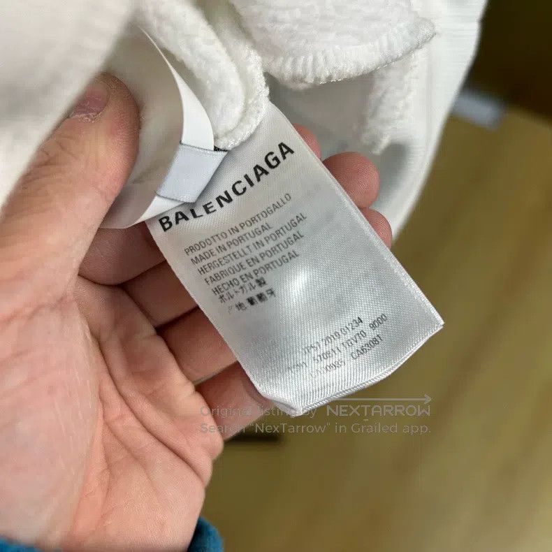 Balenciaga Balenciaga White Crown Wheat Embroidered Hoodie, Size S Size US S / EU 44-46 / 1 - 4 Thumbnail