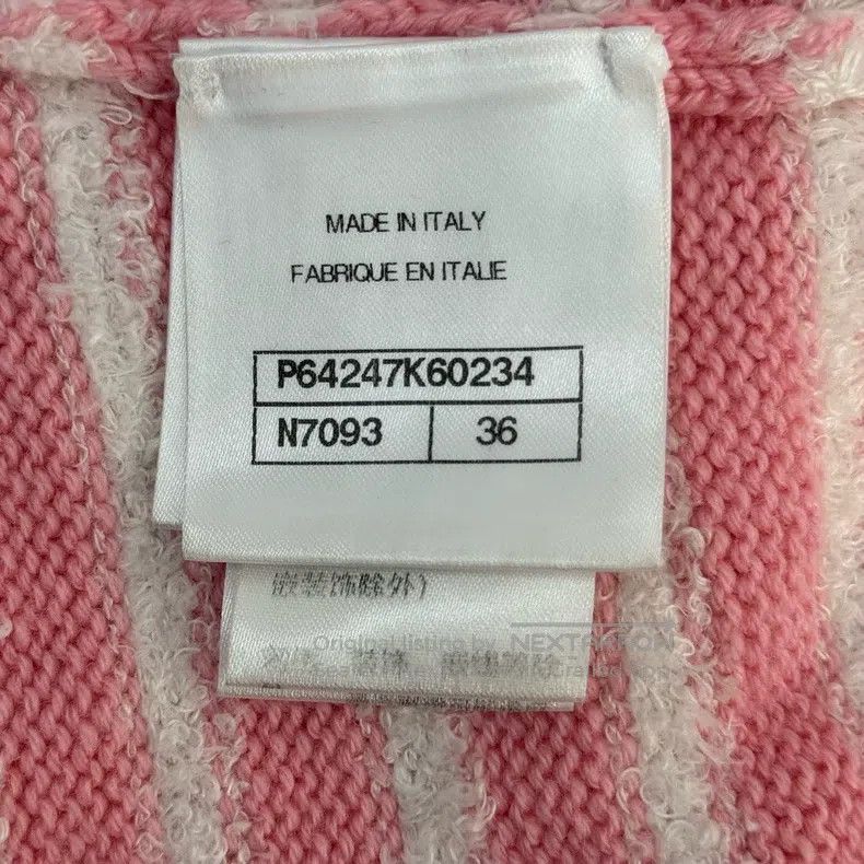 Chanel Chanel White and pink striped cashmere knitted sweater Size XS / US 0-2 / IT 36-38 - 7 Thumbnail