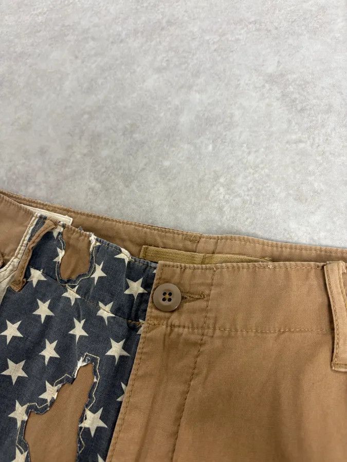 Polo Ralph Lauren 2000s Ralph Lauren USA Distressed Flag Beige Shorts Size US 34 / EU 50 - 5 Thumbnail