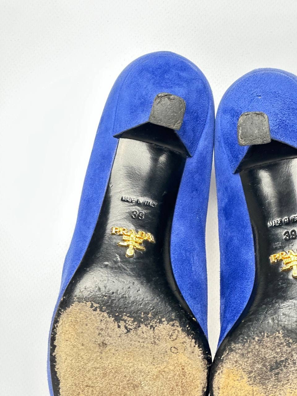 Prada Prada Kitten Heels Cute Eye Catching Royal Blue Suede Size US 9 / IT 39 - 16 Thumbnail