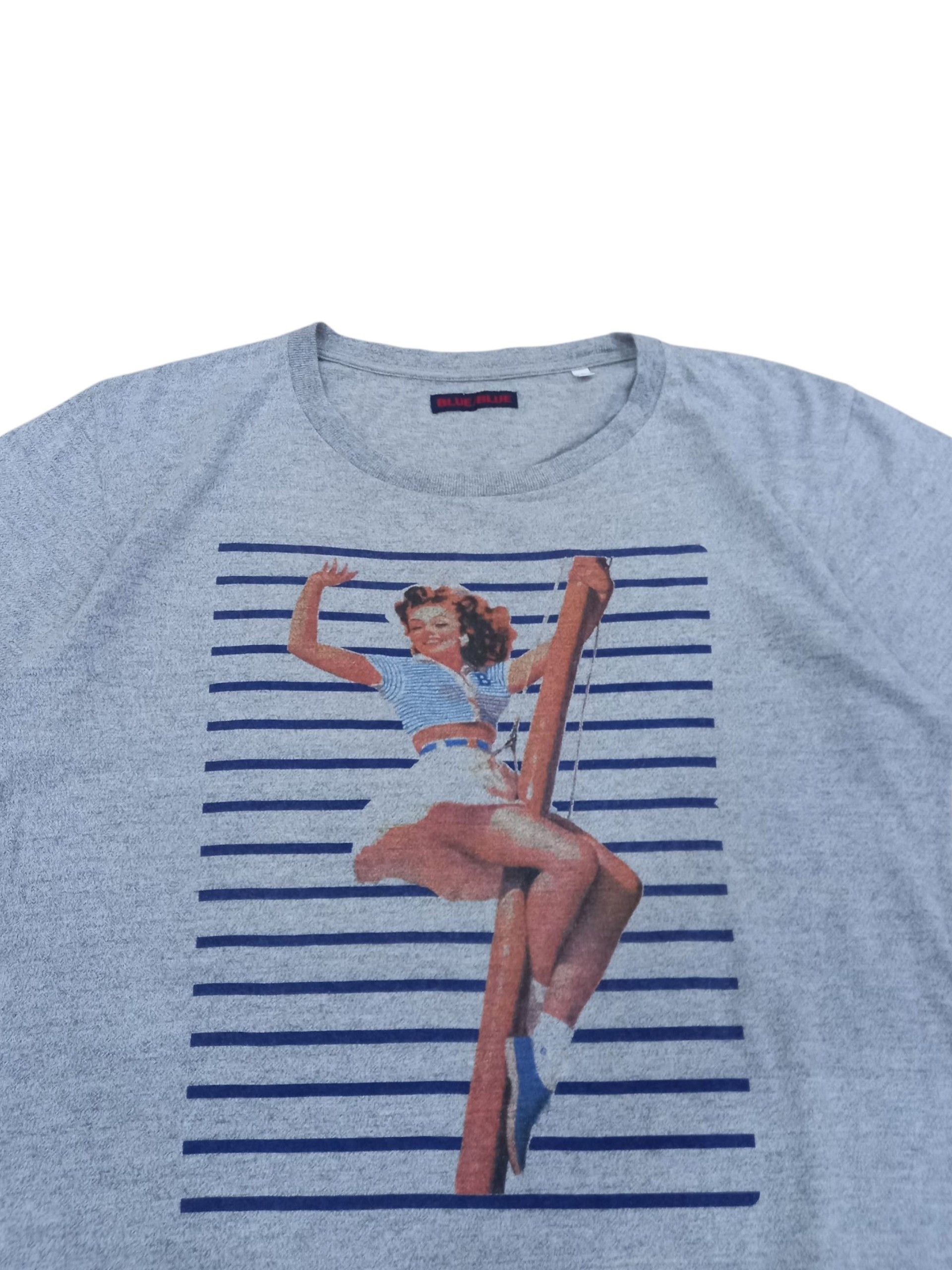 Blue Blue Japan Vintage Blue Blue Japan Pin up Girl Graphic Tee Size US M / EU 48-50 / 2 - 2 Thumbnail
