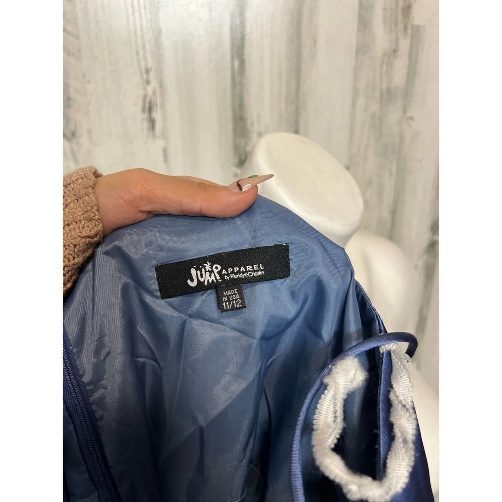 Other Jump Apparel Blue & Silver Glitter Fit & Flare Dress – Size Size L / US 10 / IT 46 - 4 Thumbnail